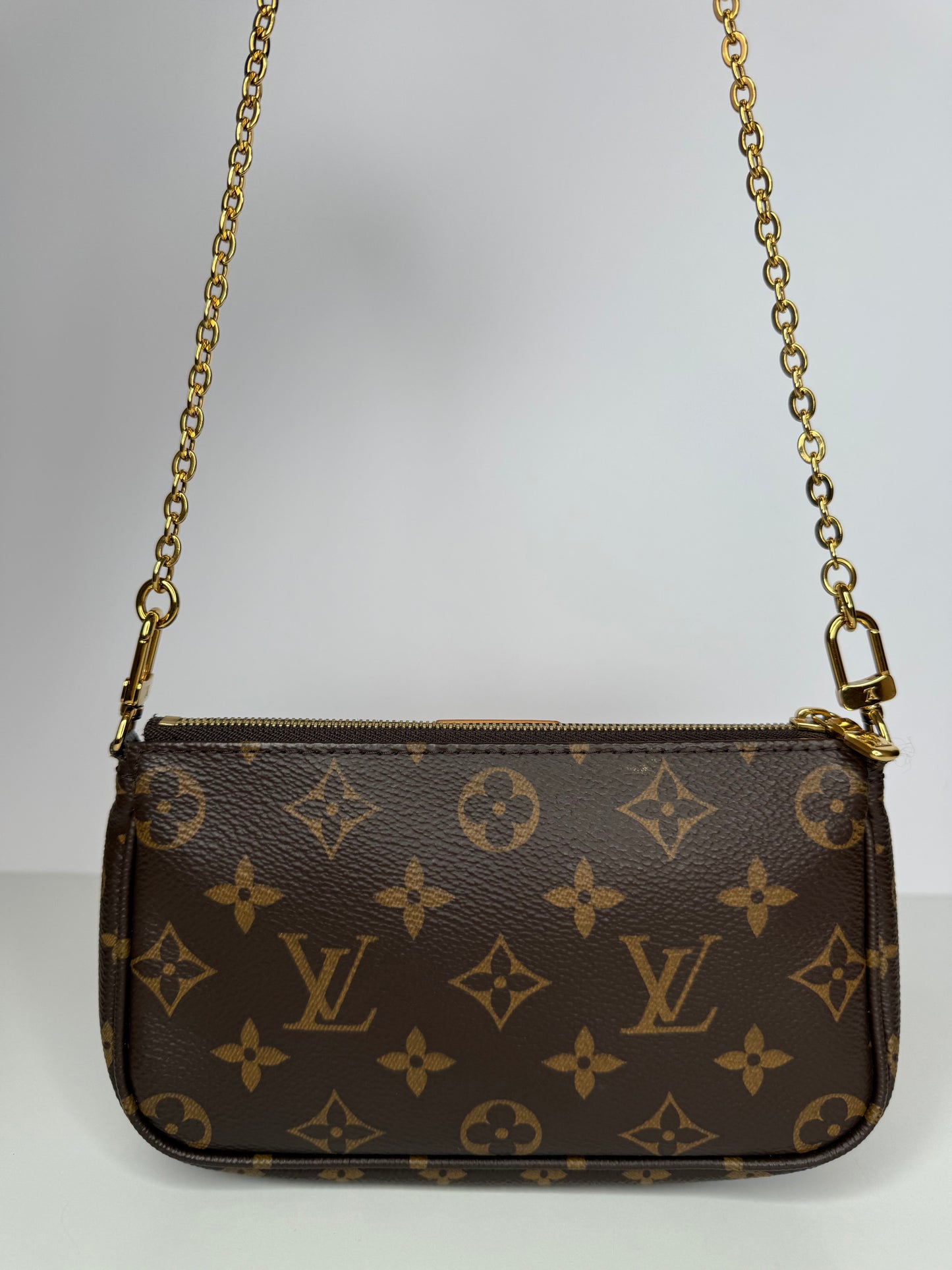 Louis Vuitton Multi Pochette Accessoires Rose Klair Strap Monogram Canvas