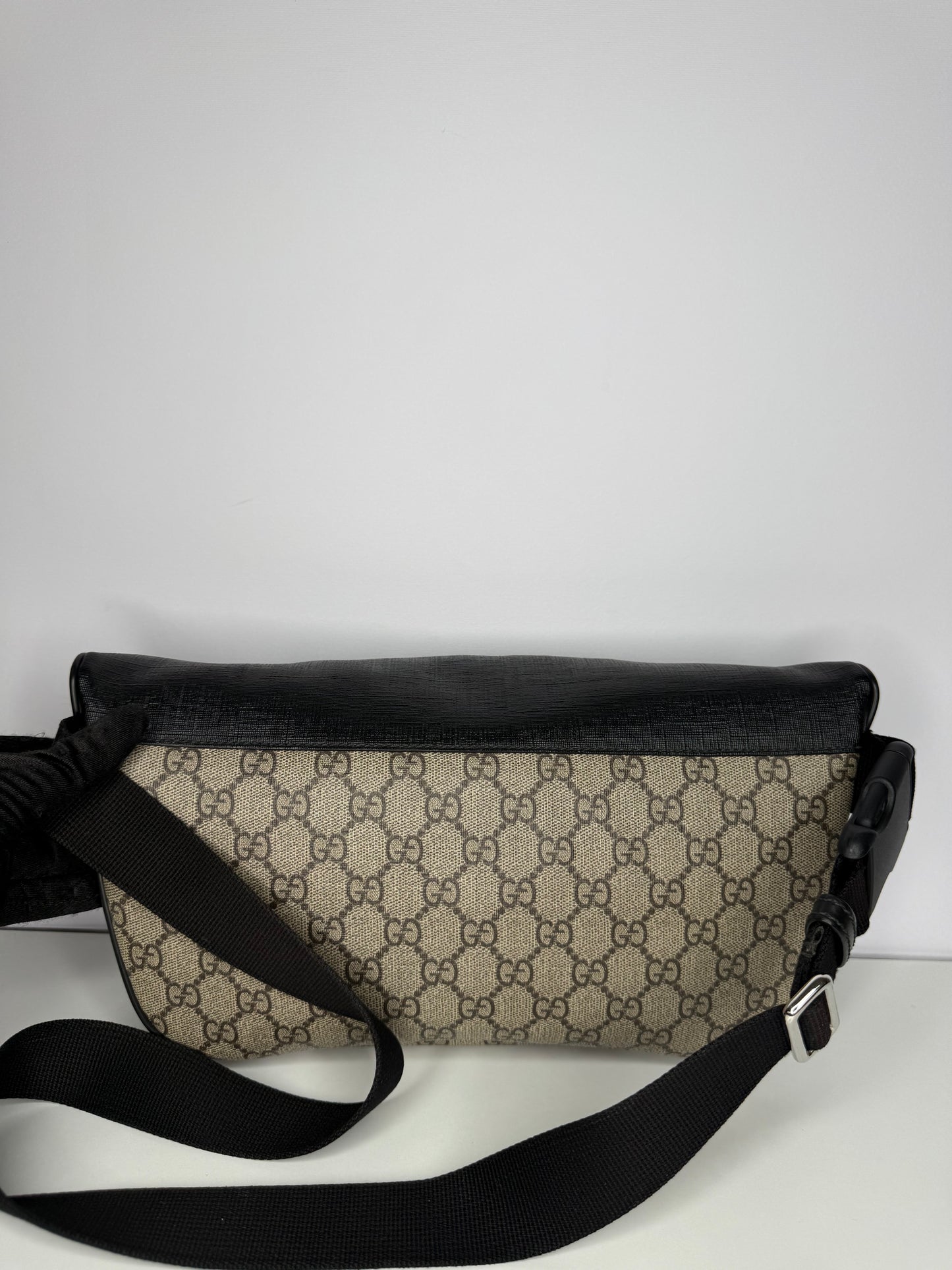 Gucci Black GG Supreme Canvas Eden Belt Bag