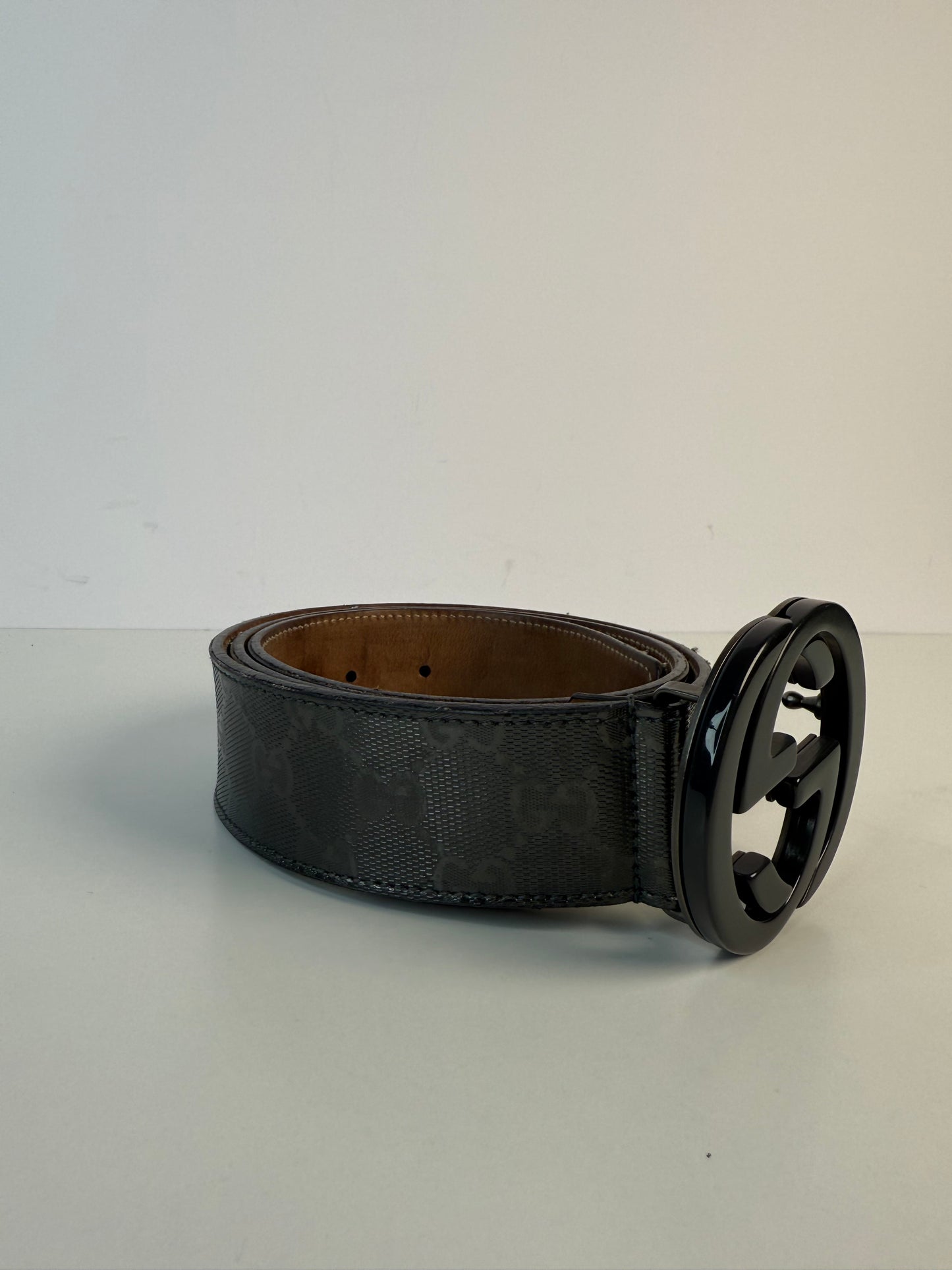 Gucci GG Canvas Interlocking Belt Leather Canvas Men’s