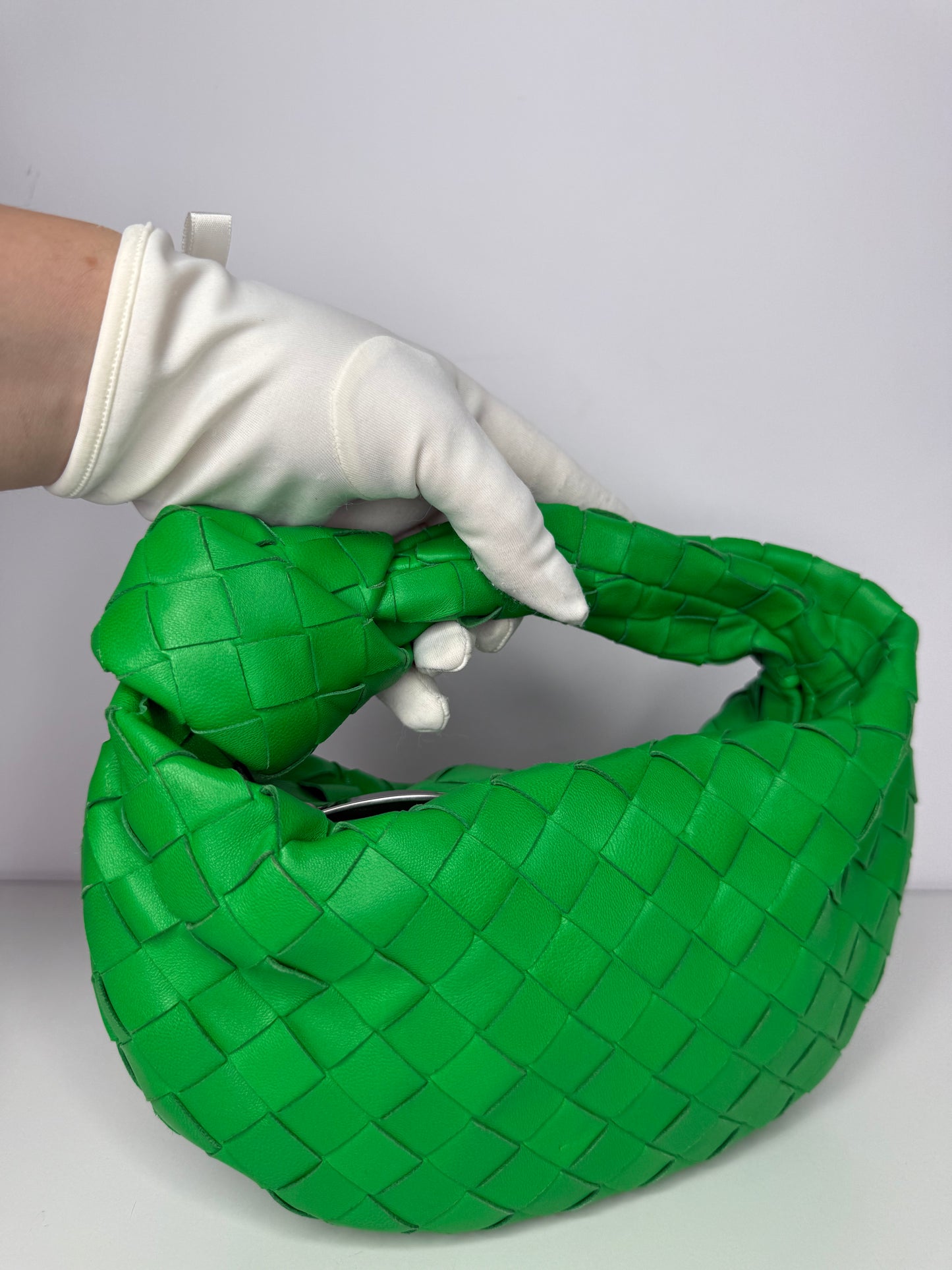 Bottega Veneta Mini Jodie Parakeet Nappa Intrecciato