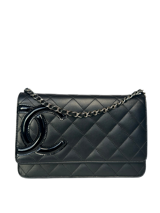 Chanel Calfskin Quilted Cambon Wallet On Chain