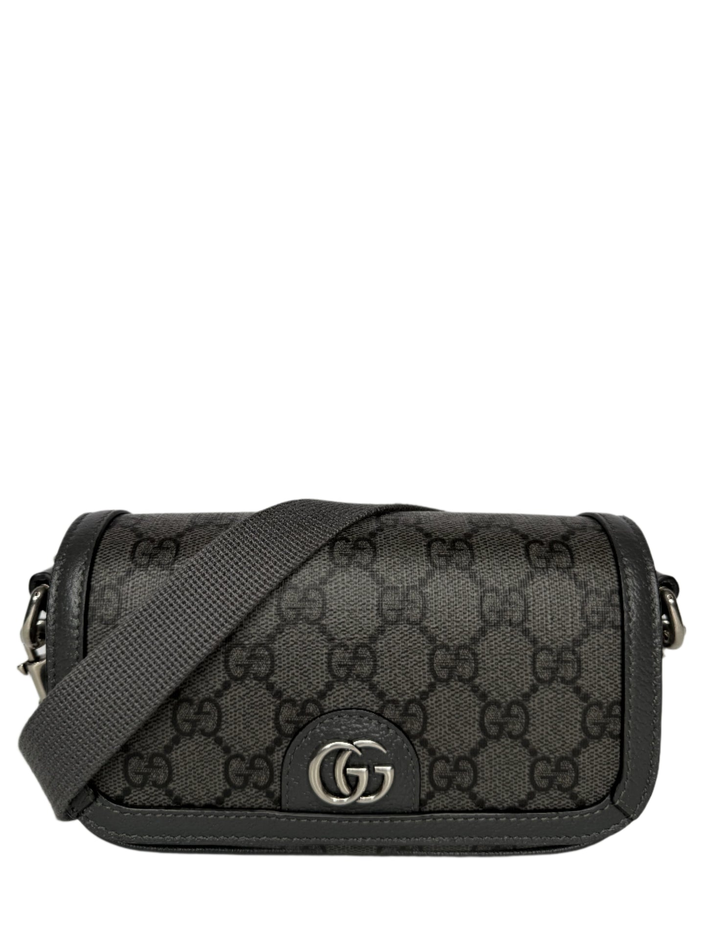 Gucci Ophidia GG Monogram Mini Bag Grey and Black