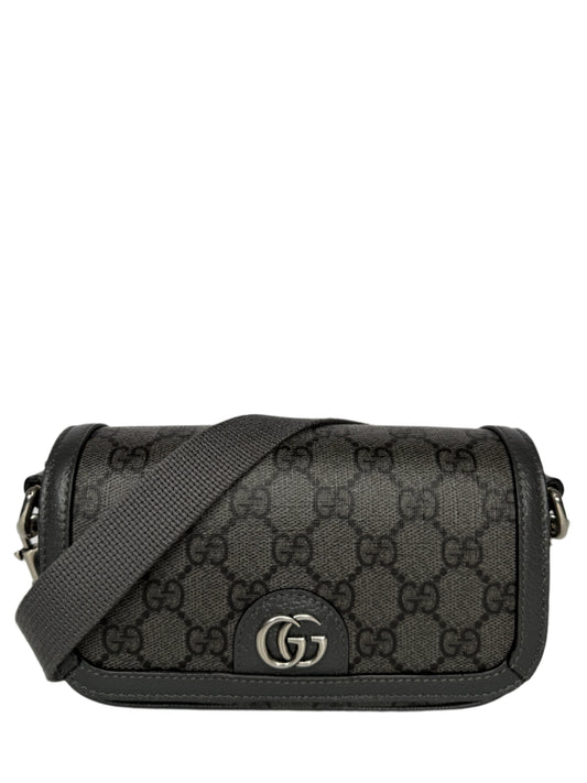 Gucci Ophidia GG Monogram Mini Bag Grey and Black