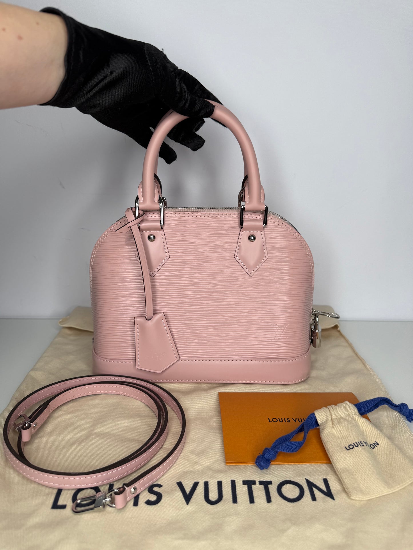 Louis Vuitton Alma BB Rose Ballerine Epi Leather