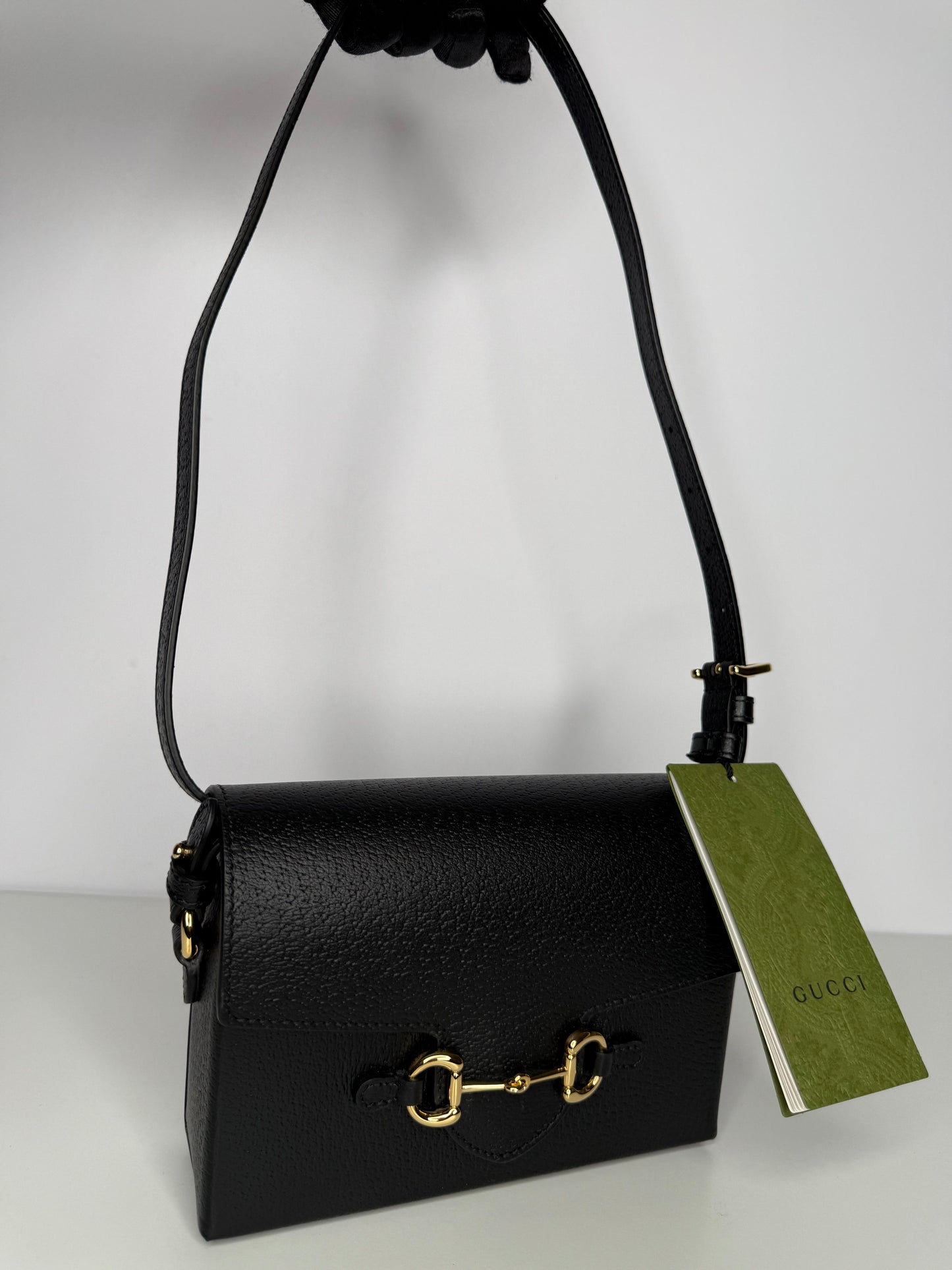 Gucci Calfskin Horsebit 1955 Shoulder Bag Black