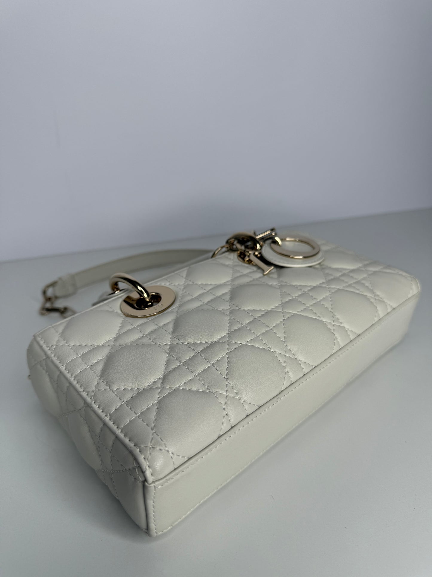 Dior Lady D-Joy Small Latte Cannage Lambskin Bag