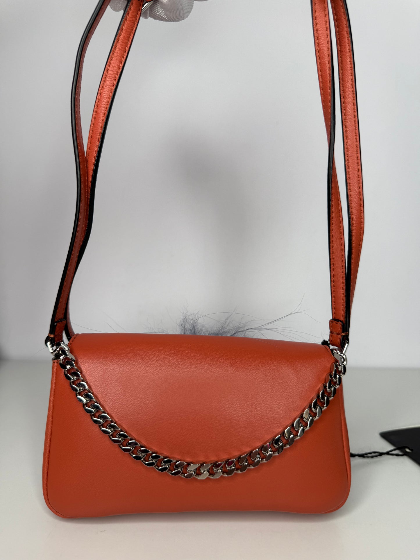 Fendi Orange Micro Monster Leather Baguette