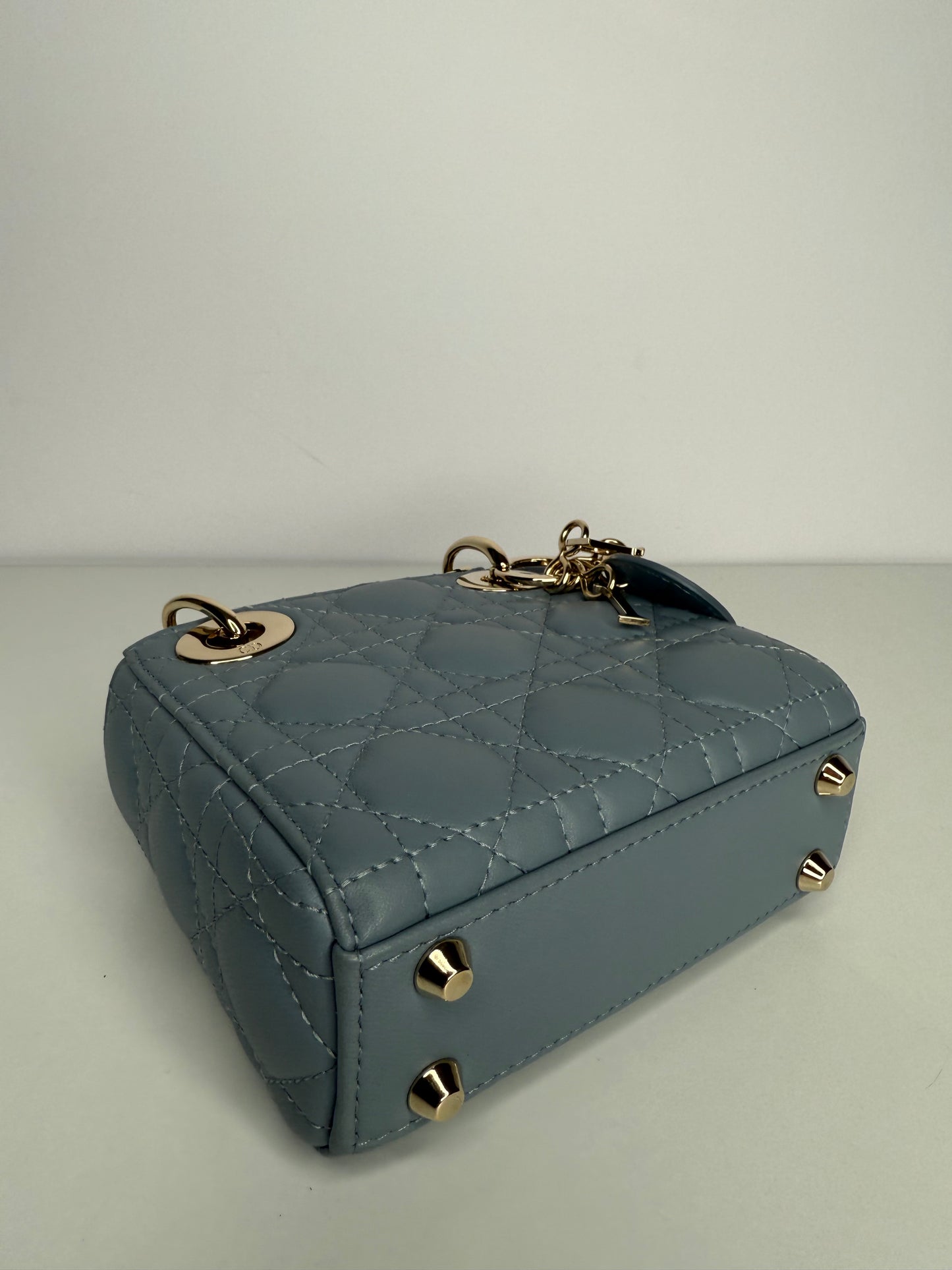 Dior Lady Dior Micro Bag Cloud Blue Cannage Lambskin