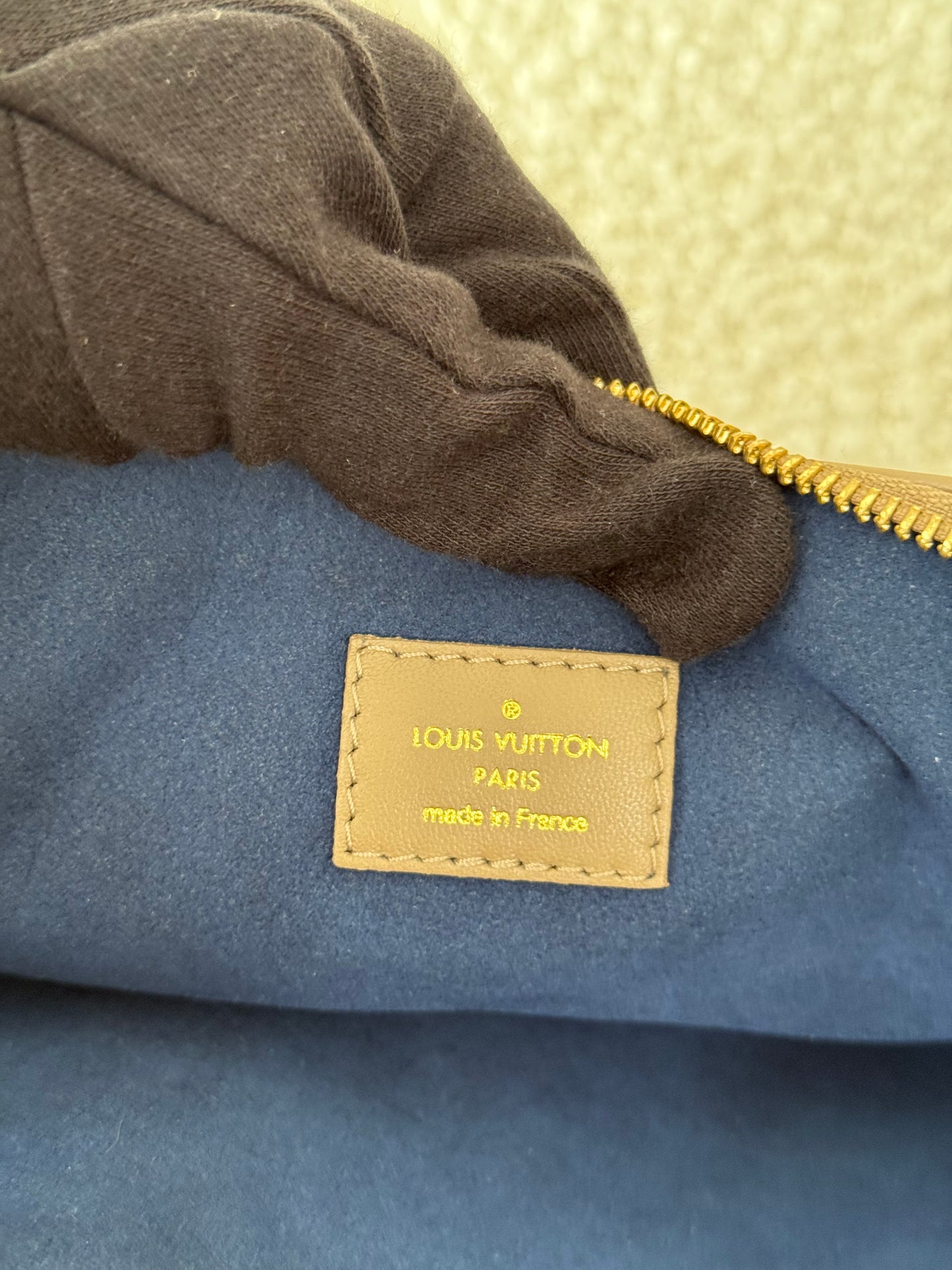 Louis Vuitton Coussin MM Taupe Monogram Embossed Puffy Lambskin