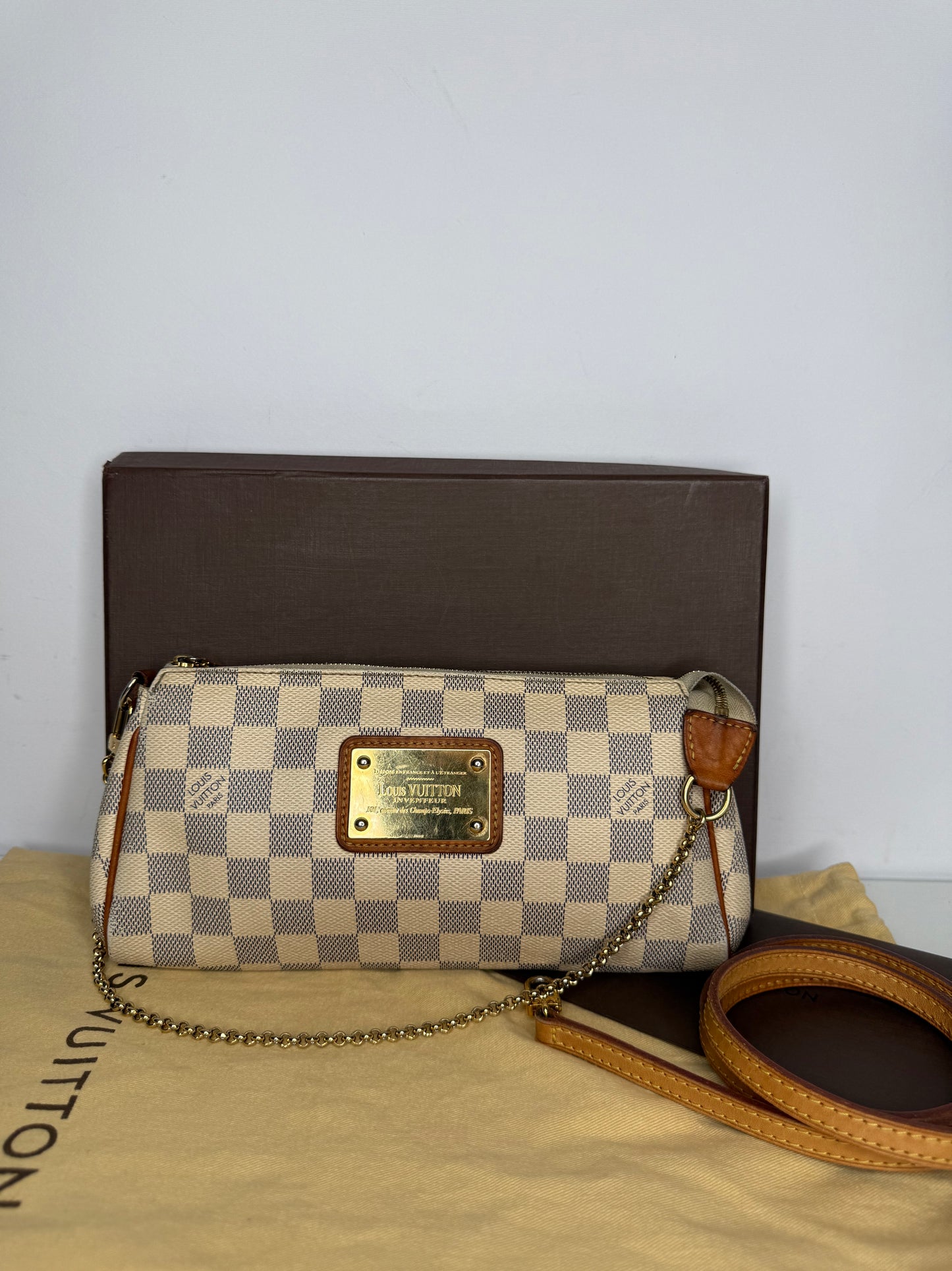 Louis Vuitton Eva Pochette Damier Azur Canvas