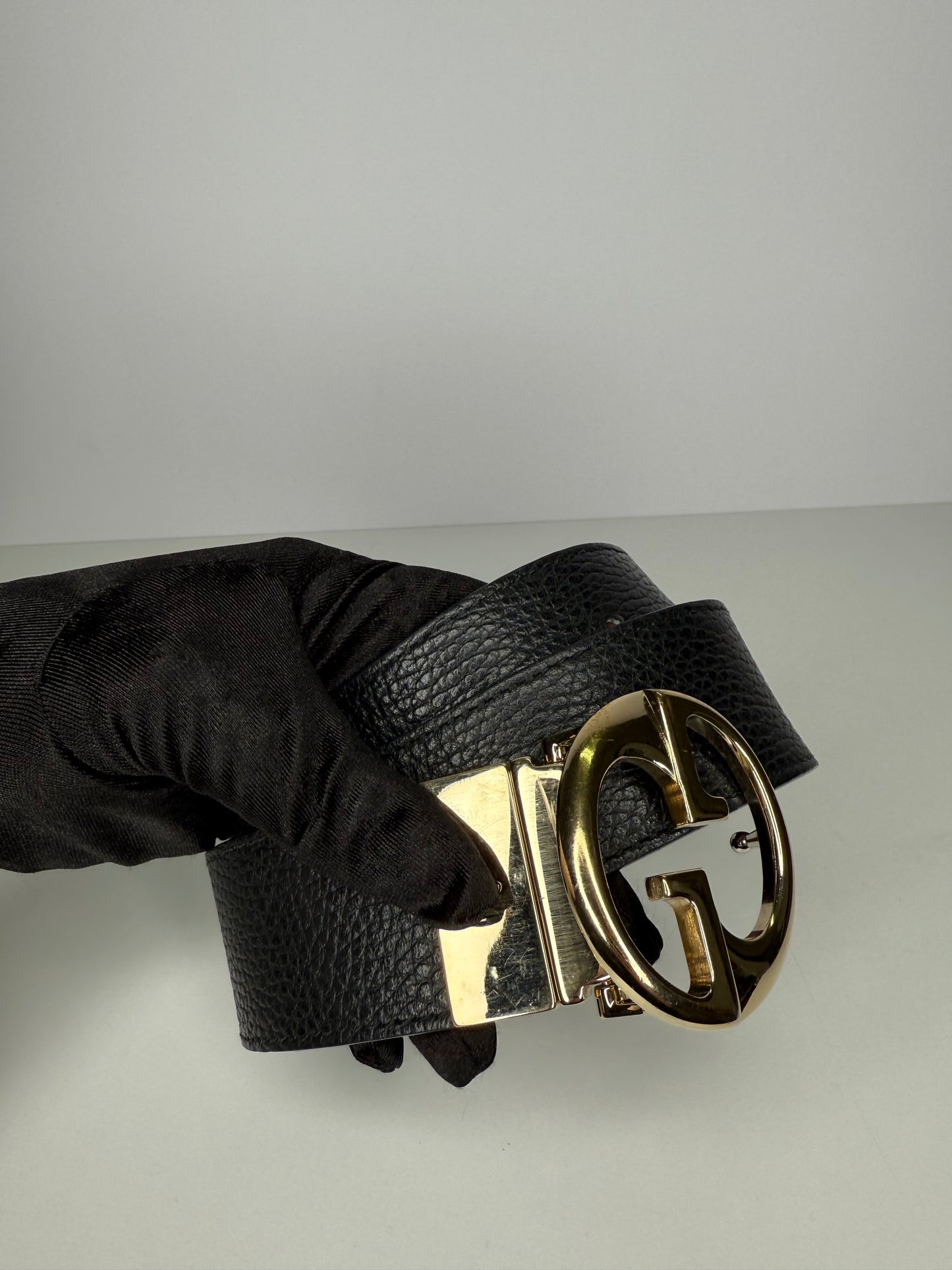 Gucci Interlocking G 2way Reversible Leather Belt