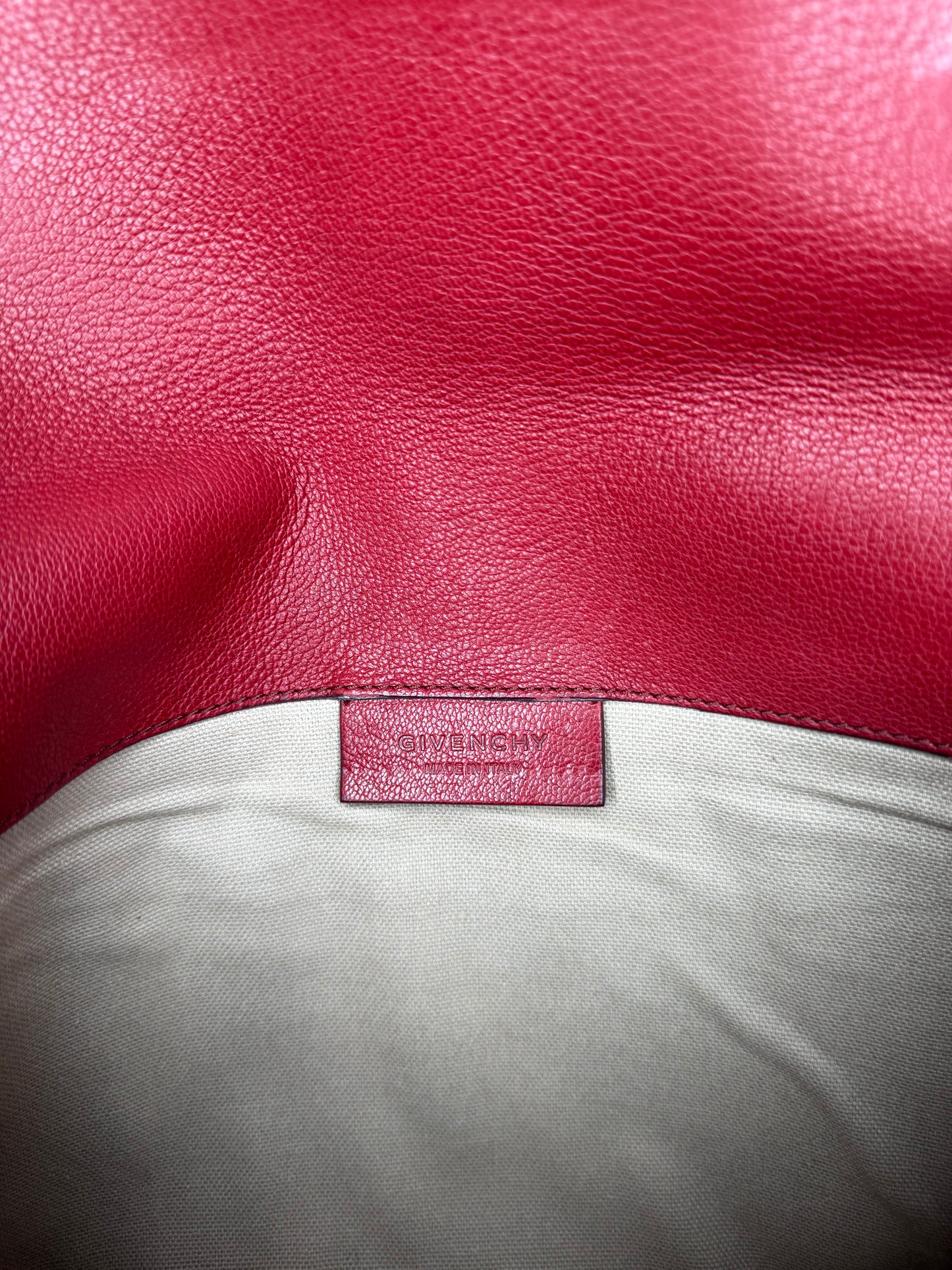 Givenchy Red Sugar Goatskin Leather Envelope Clutch Bag