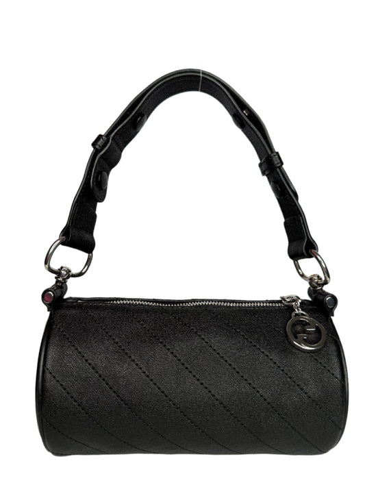 Gucci Blondie Diagonal Quilted Black Leather Mini Shoulder Bag