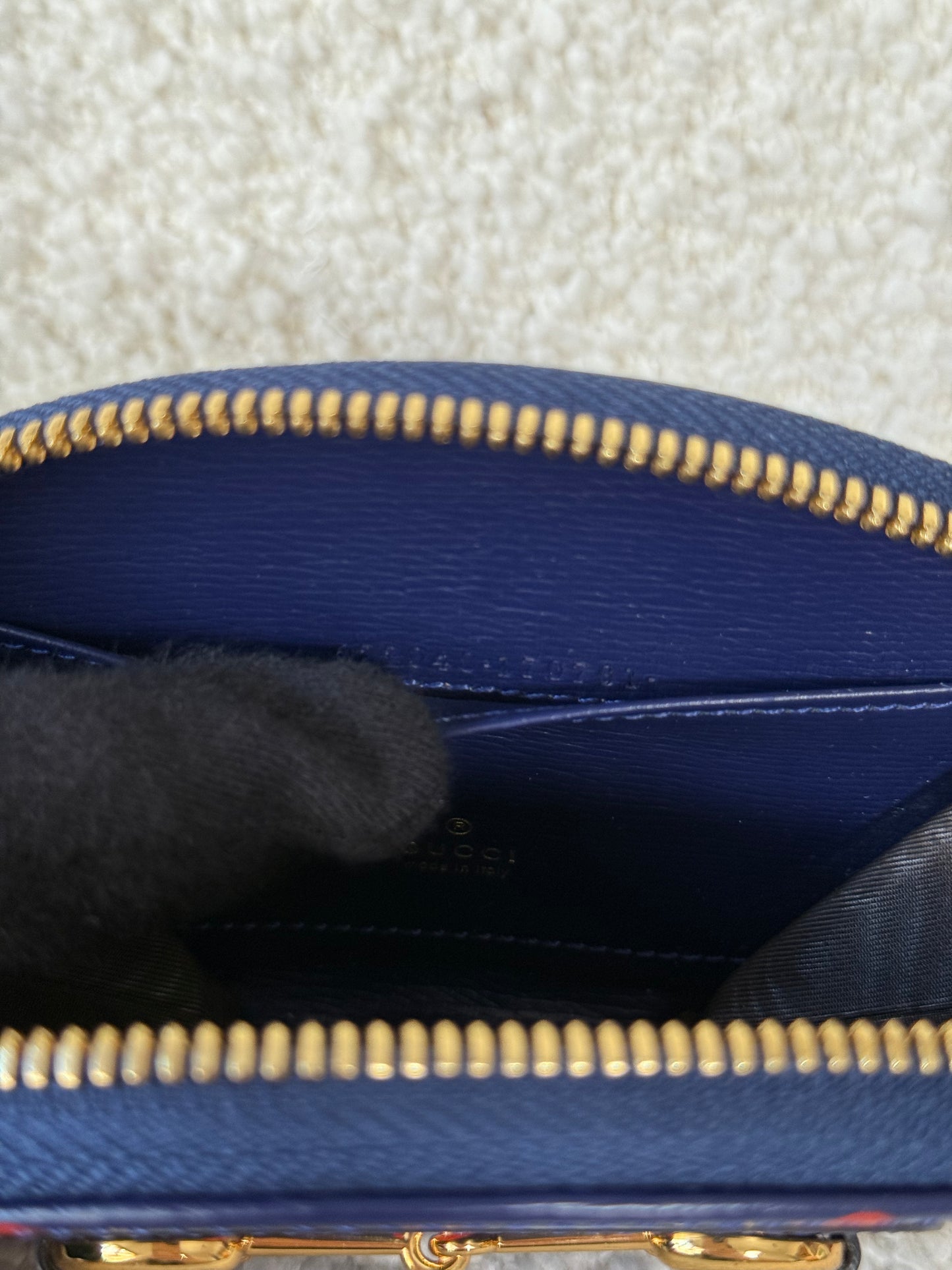 Gucci 1955 Horsebit Polka Dot Leather Oval Coin Purse