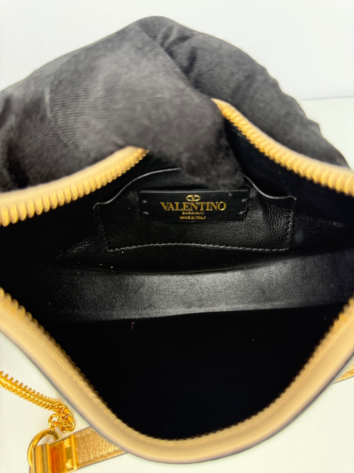 Valentino Garavani Vlogo Signature Mini Hobo Bag In Laminated Grainy Calfskin