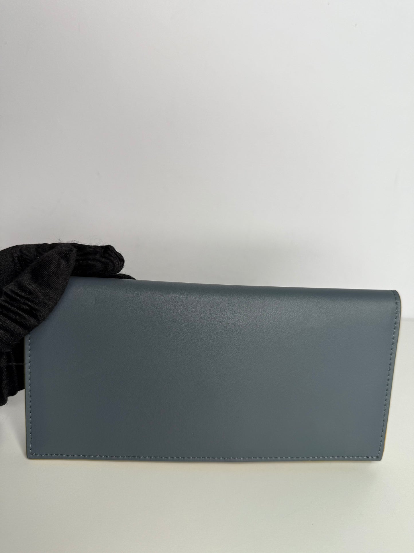 Fendi Grey Leather Continental Bifold Bill Wallet