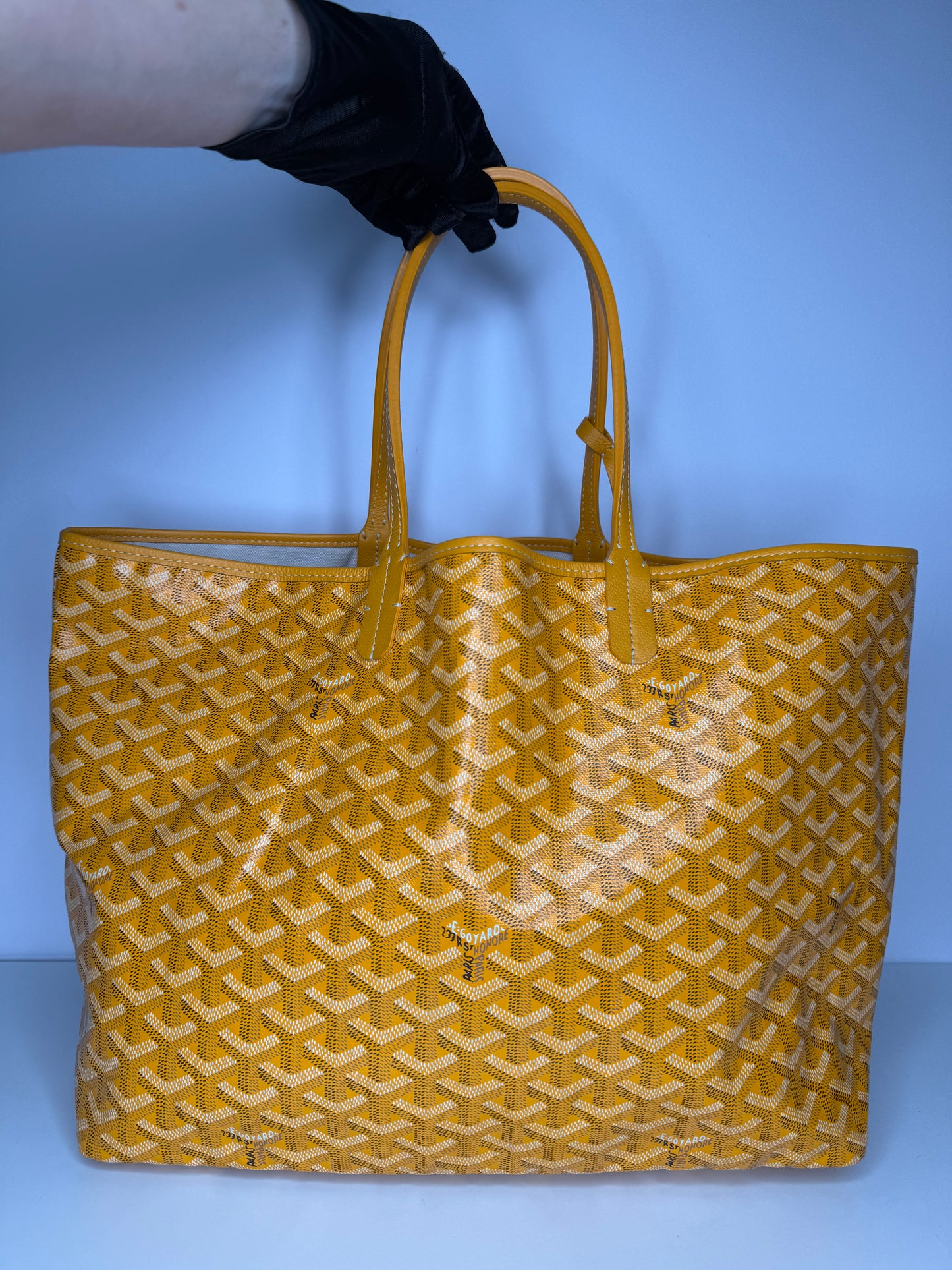 Goyard Saint Louis PM Goyardine Yellow Tote Bag