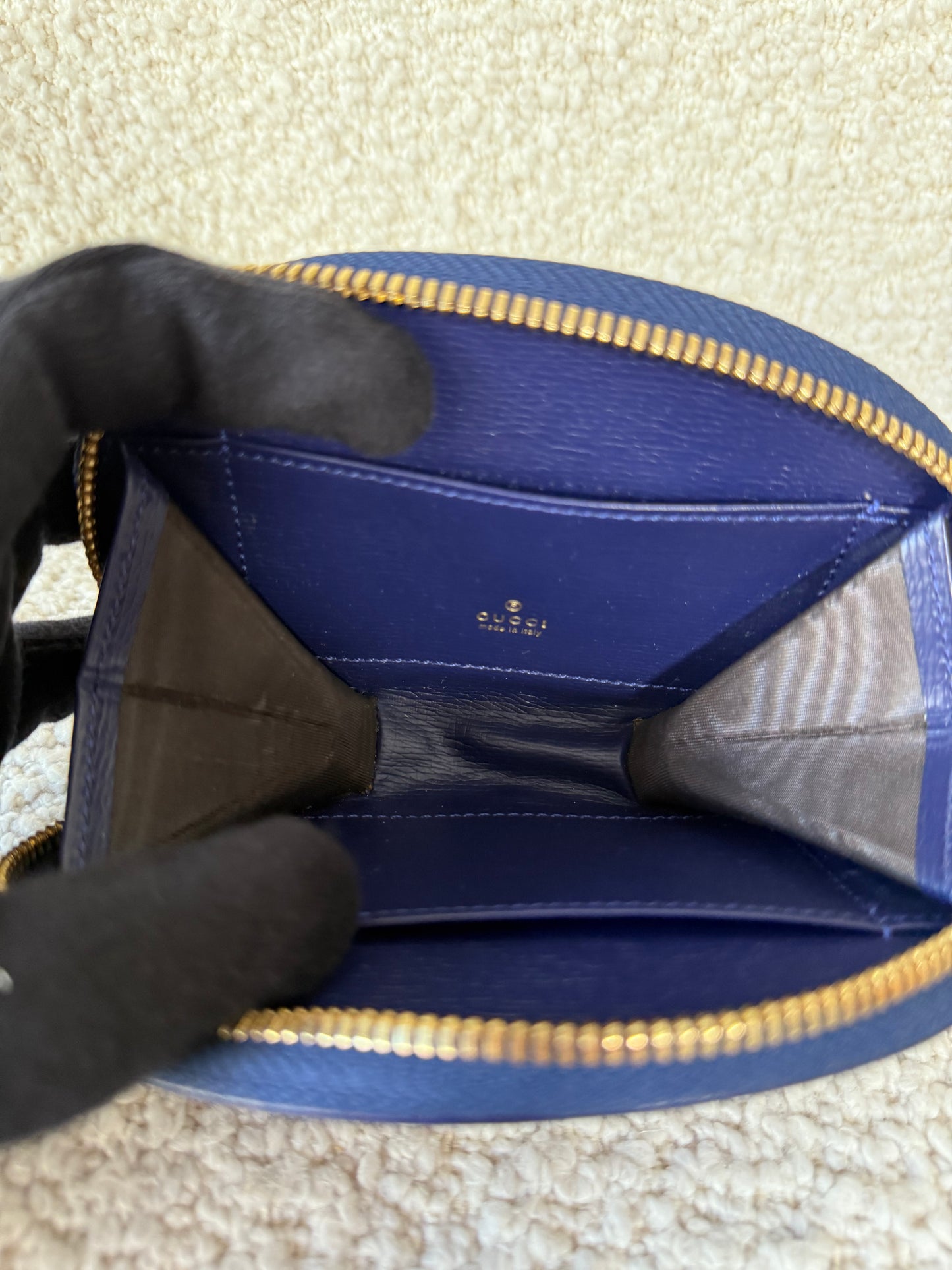 Gucci 1955 Horsebit Polka Dot Leather Oval Coin Purse