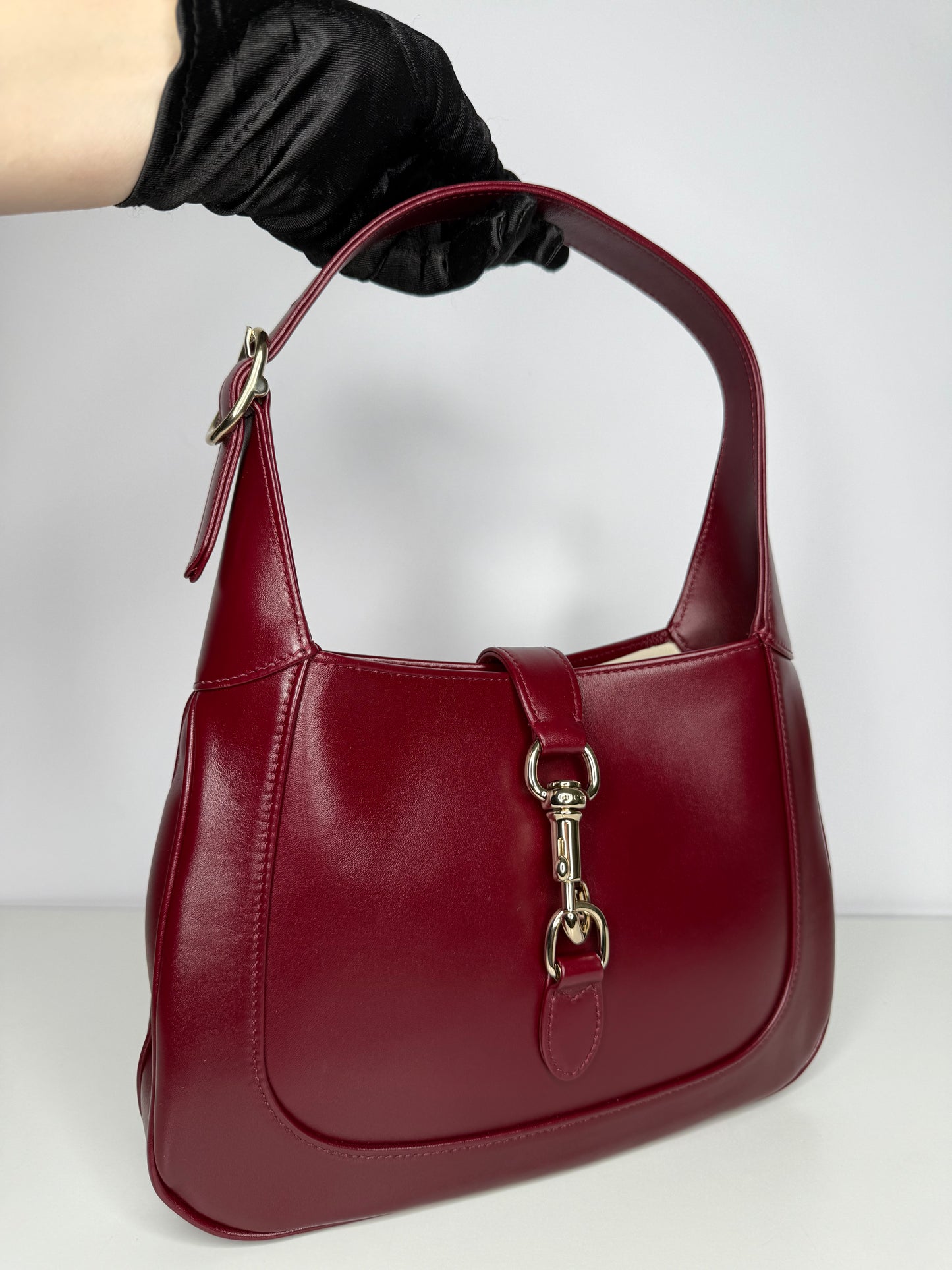 Gucci Jackie 1961 Small Shoulder Bag Gucci Rosso Ancora Leather