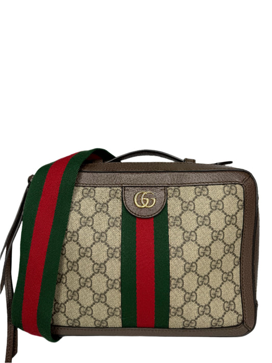 Gucci Ophidia GG Supreme Canvas and Leather Top Handle Bag