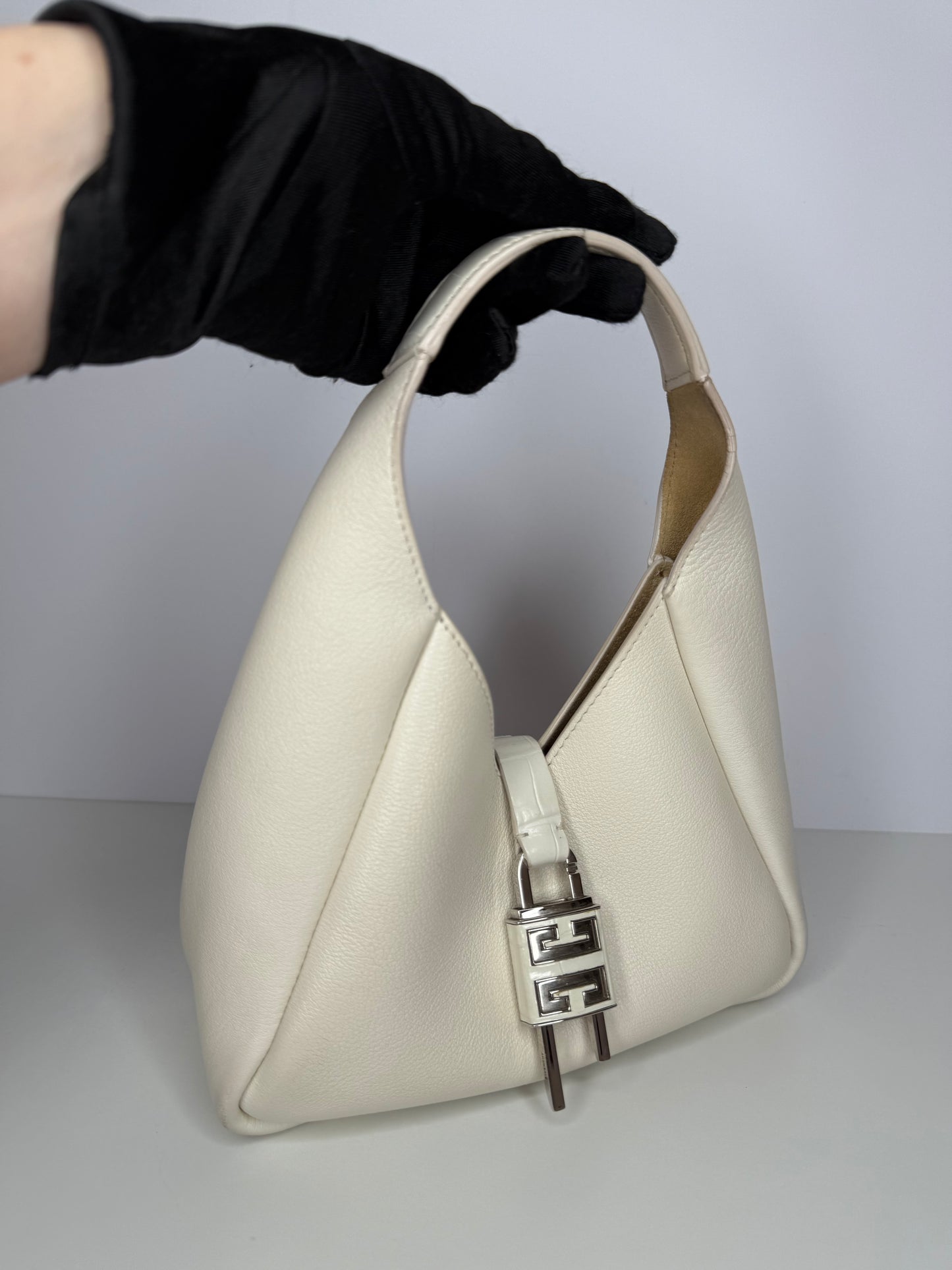 Givenchy Mini G-Hobo Ivory Calf Leather