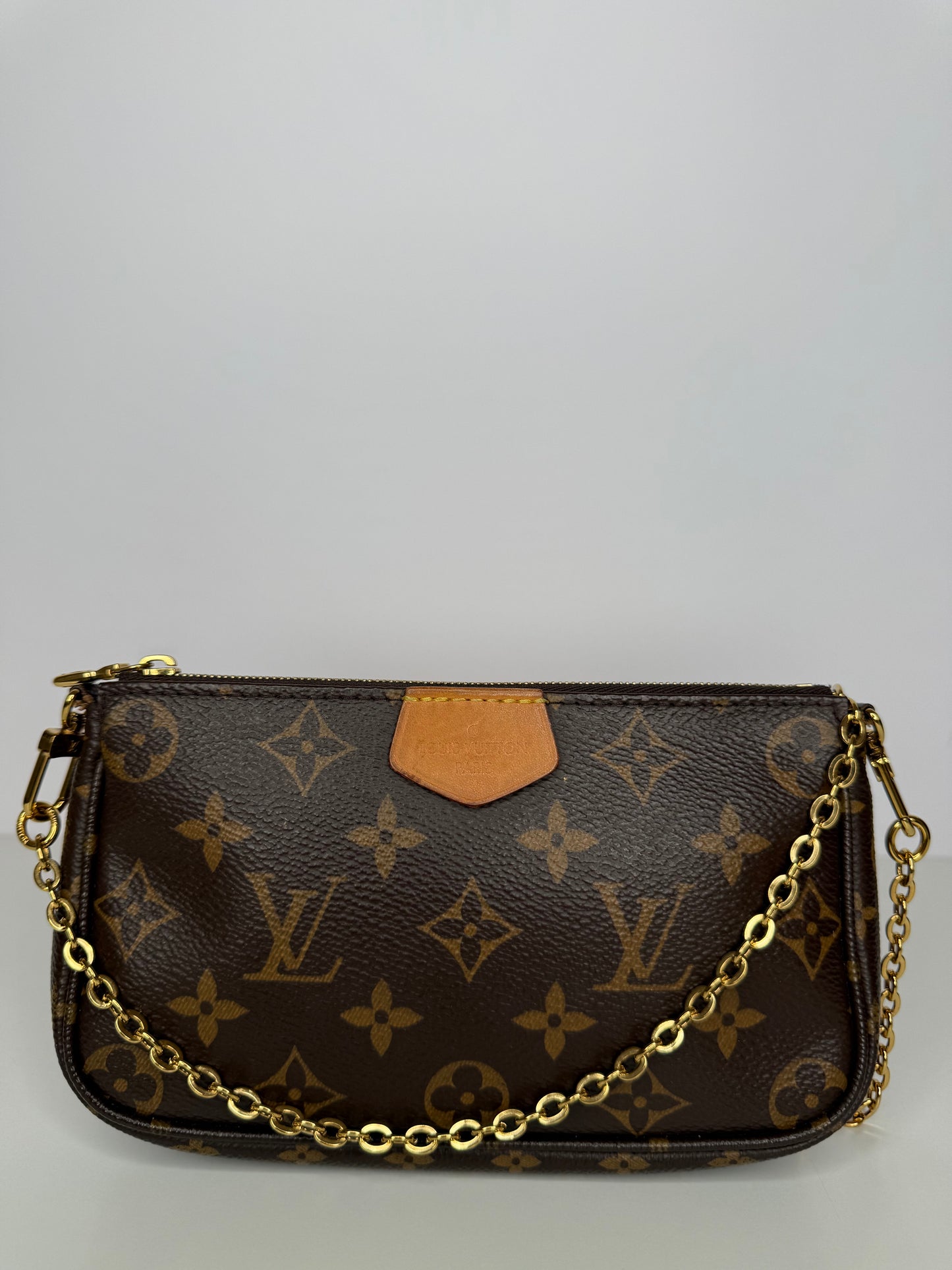 Louis Vuitton Multi Pochette Accessoires Rose Klair Strap Monogram Canvas