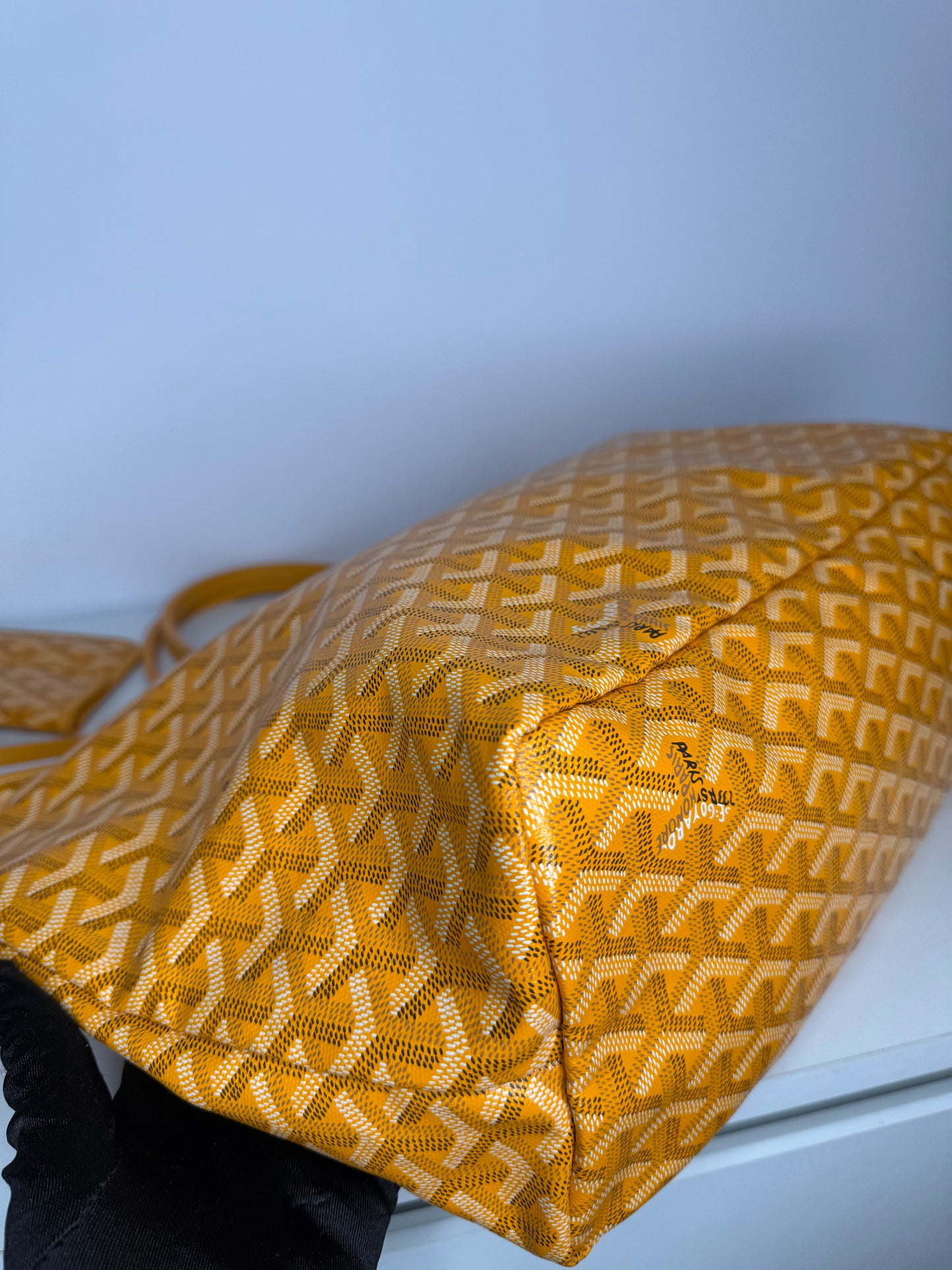 Goyard Saint Louis PM Goyardine Yellow Tote Bag