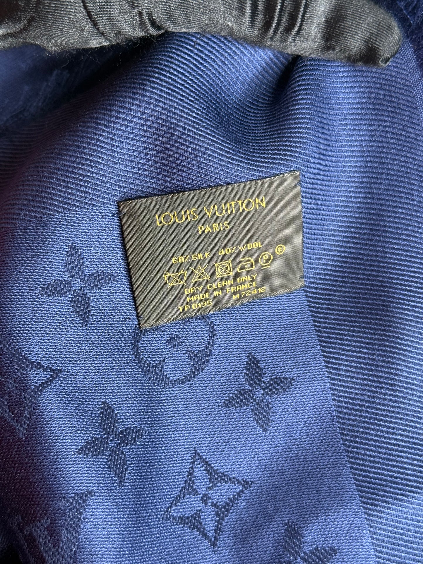 Louis Vuitton Blue Monogram Classic Shawl