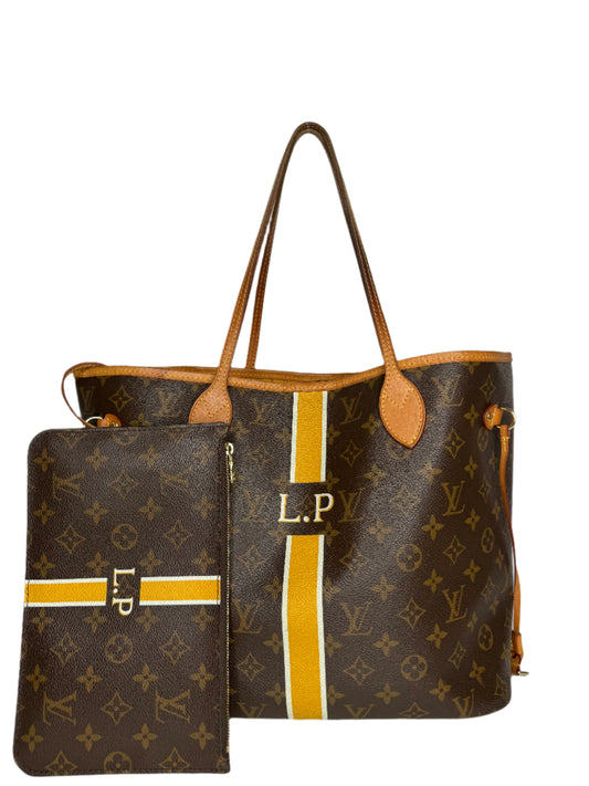 Louis Vuitton My LV Heritage Neverfull MM Monogram Canvas L.P Initials with Pochette