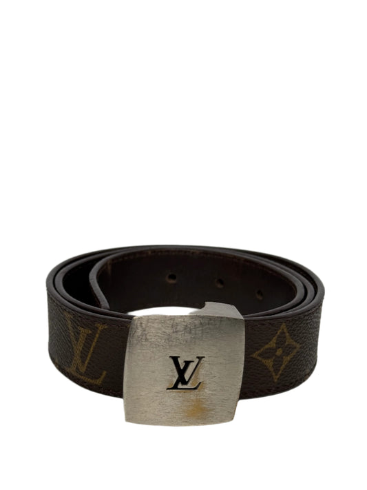 Louis Vuitton Suntulle LV Cut Monogram Canvas Belt Silvery