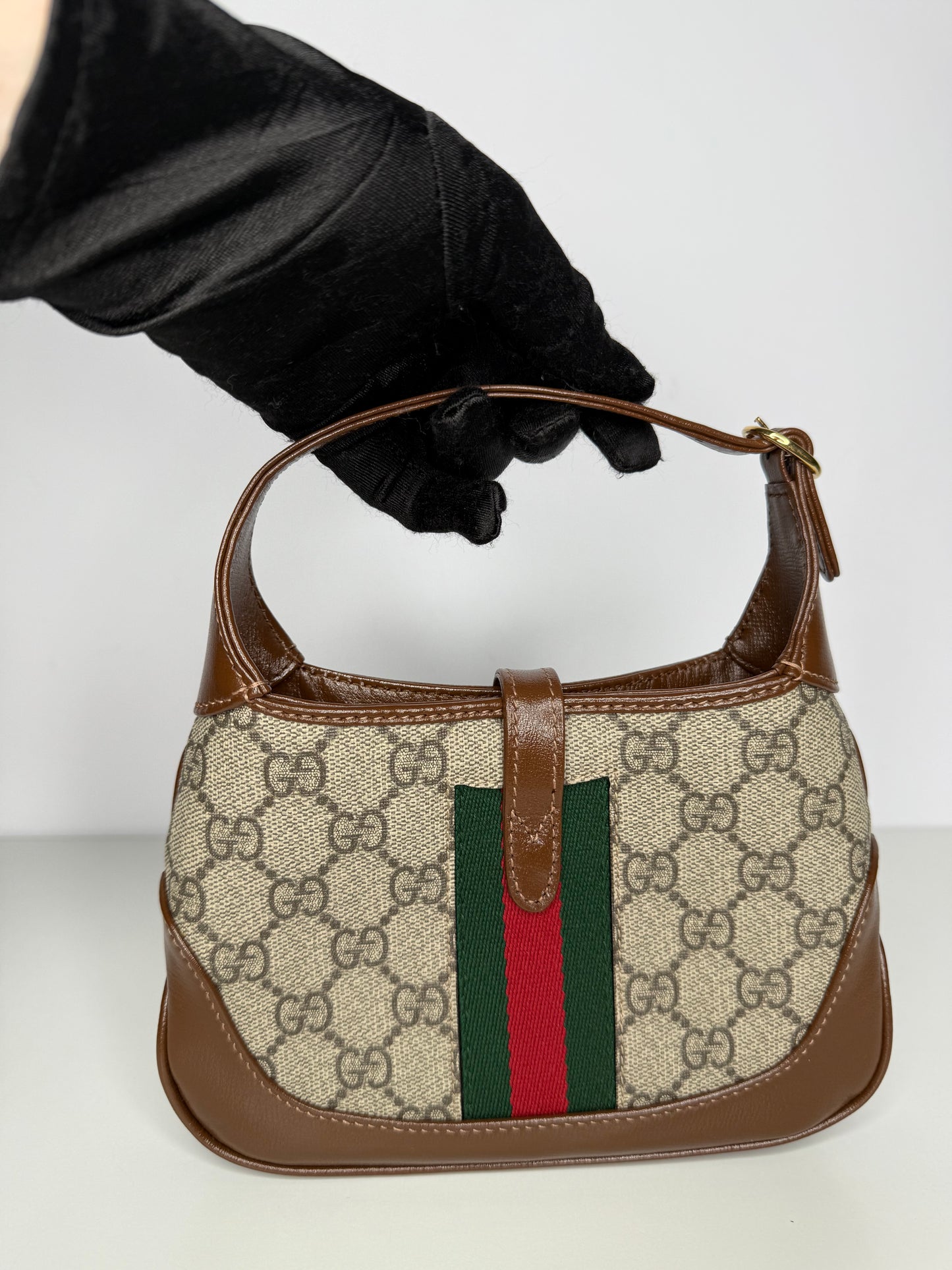 Gucci Jackie 1961 Mini Hobo Bag In GG Supreme Canvas