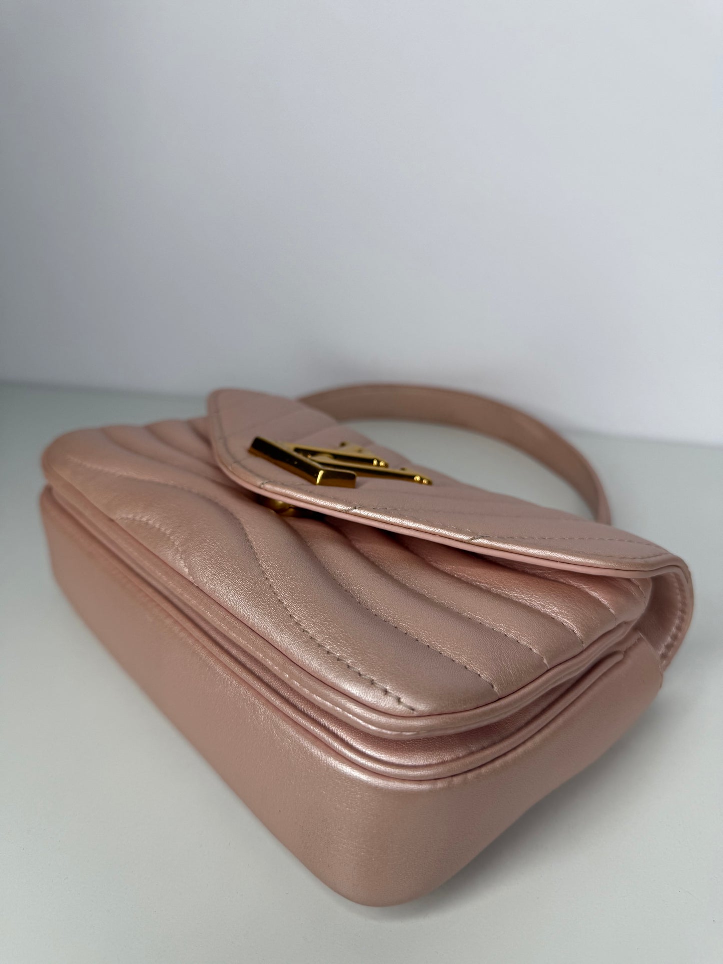 Louis Vuitton Metallic Pink Leather New Wave PM Chain Bag