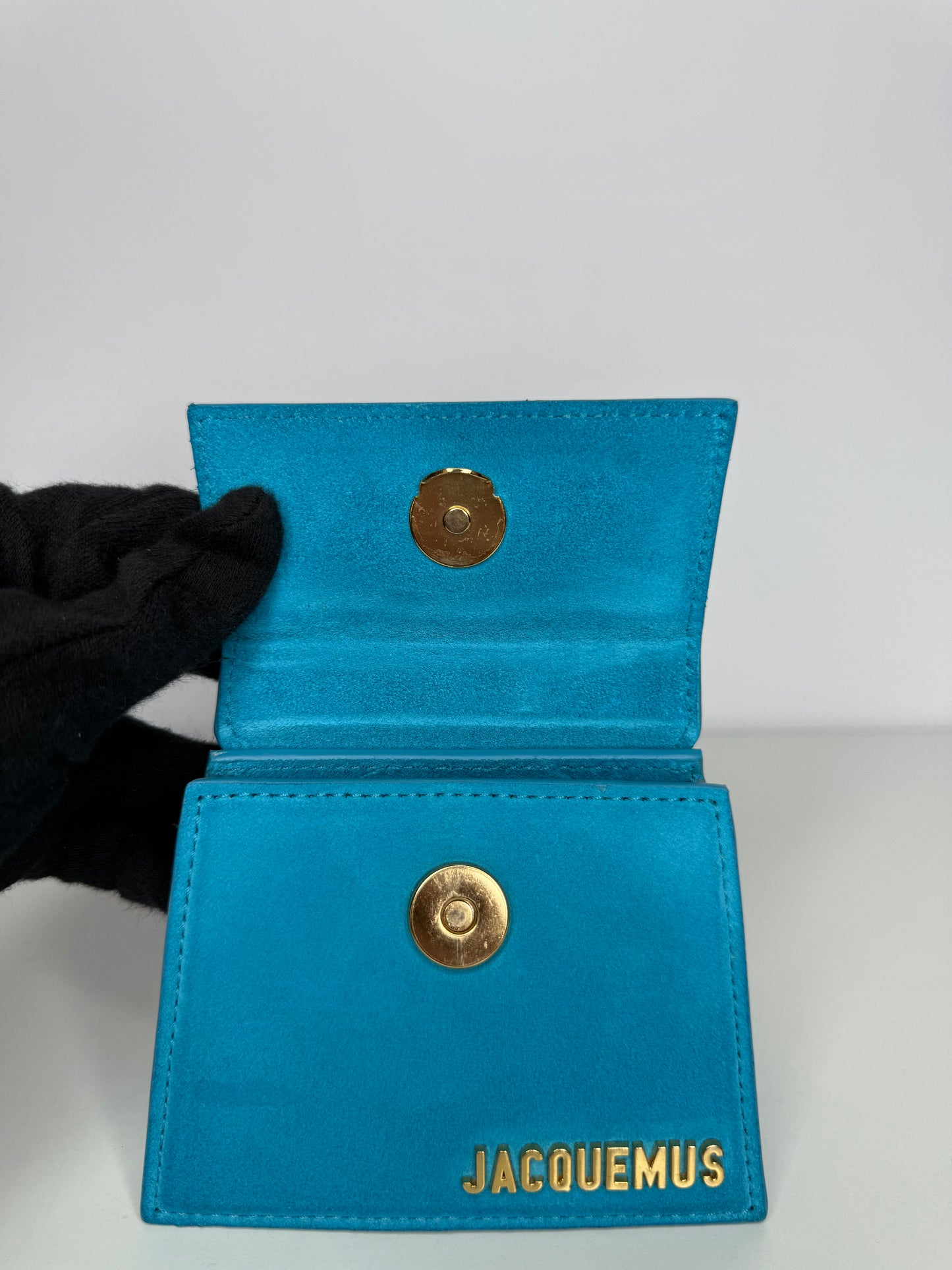 Jacquemus Le Chiquito Mini Turquoise Suede Leather Bag