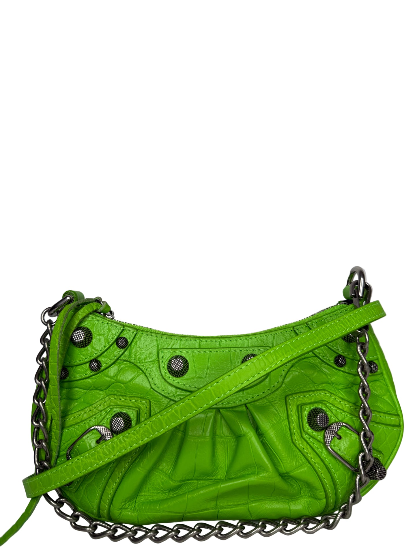 Balenciaga Le Cagole XS Shoulder Bag In Acid Green