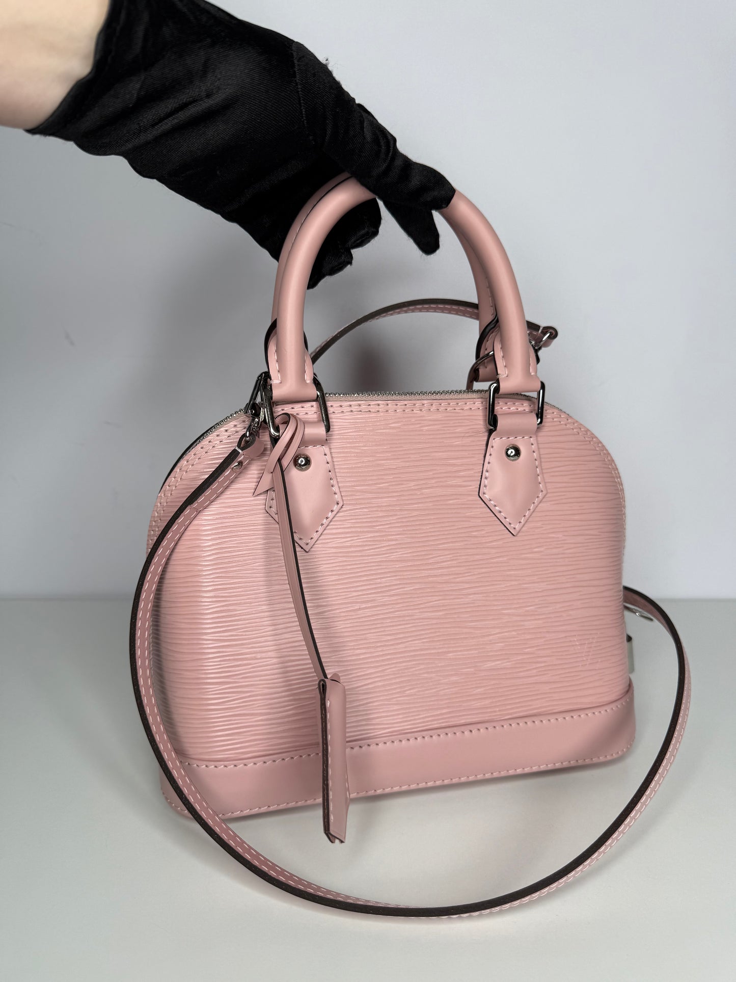 Louis Vuitton Alma BB Rose Ballerine Epi Leather