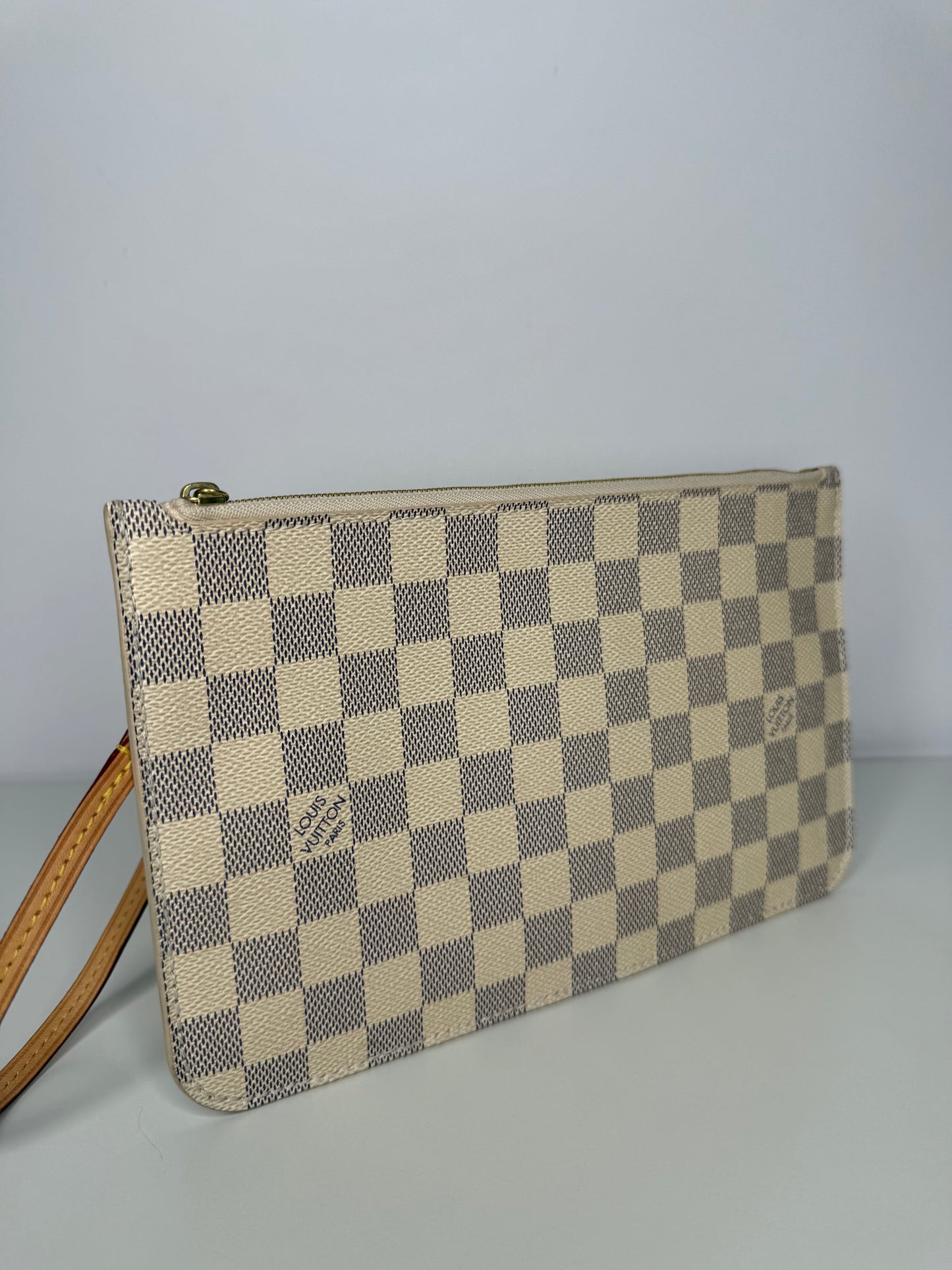 Louis Vuitton Neverfull MM Damier Azur Canvas with Pochette