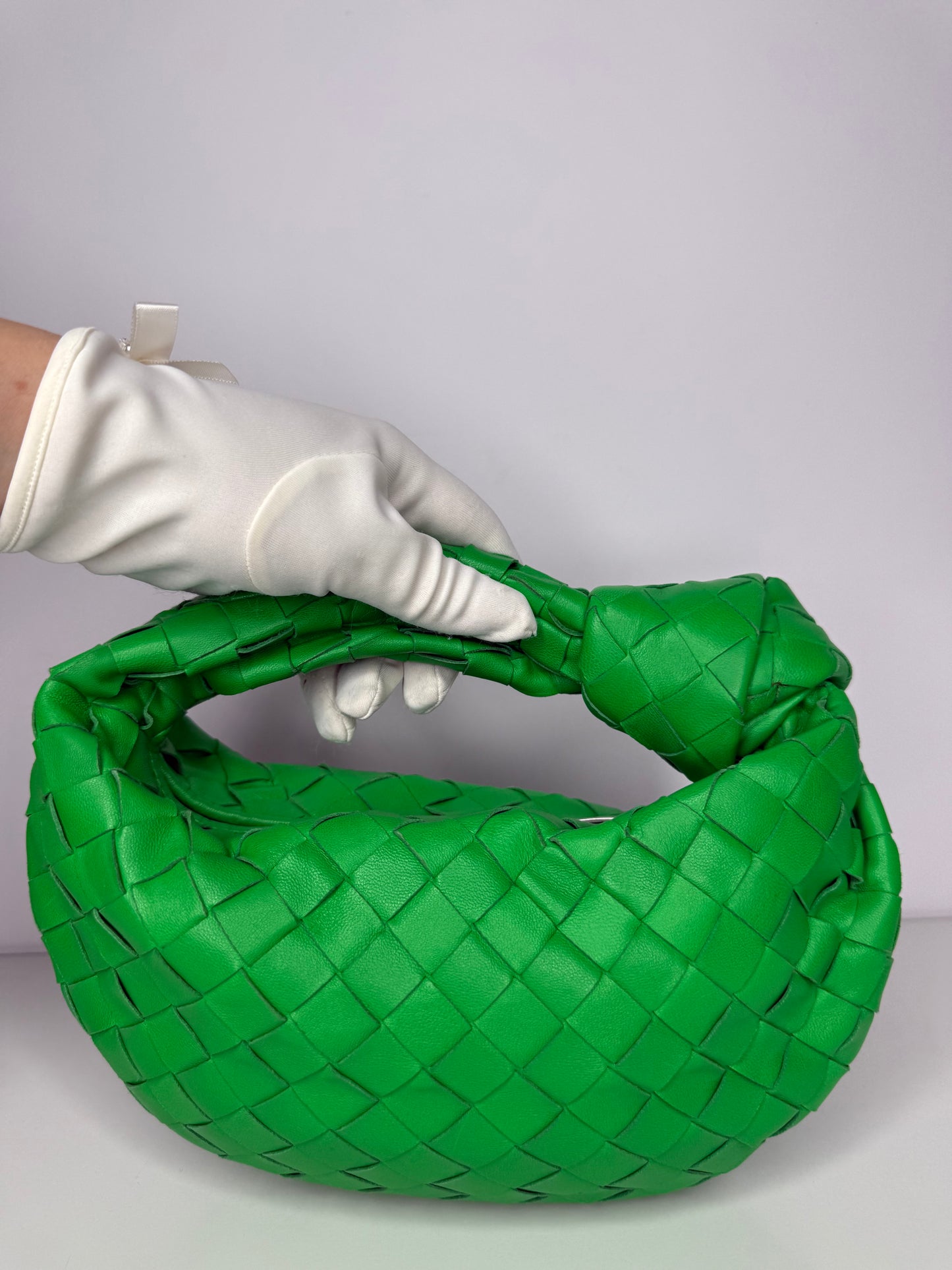 Bottega Veneta Mini Jodie Parakeet Nappa Intrecciato