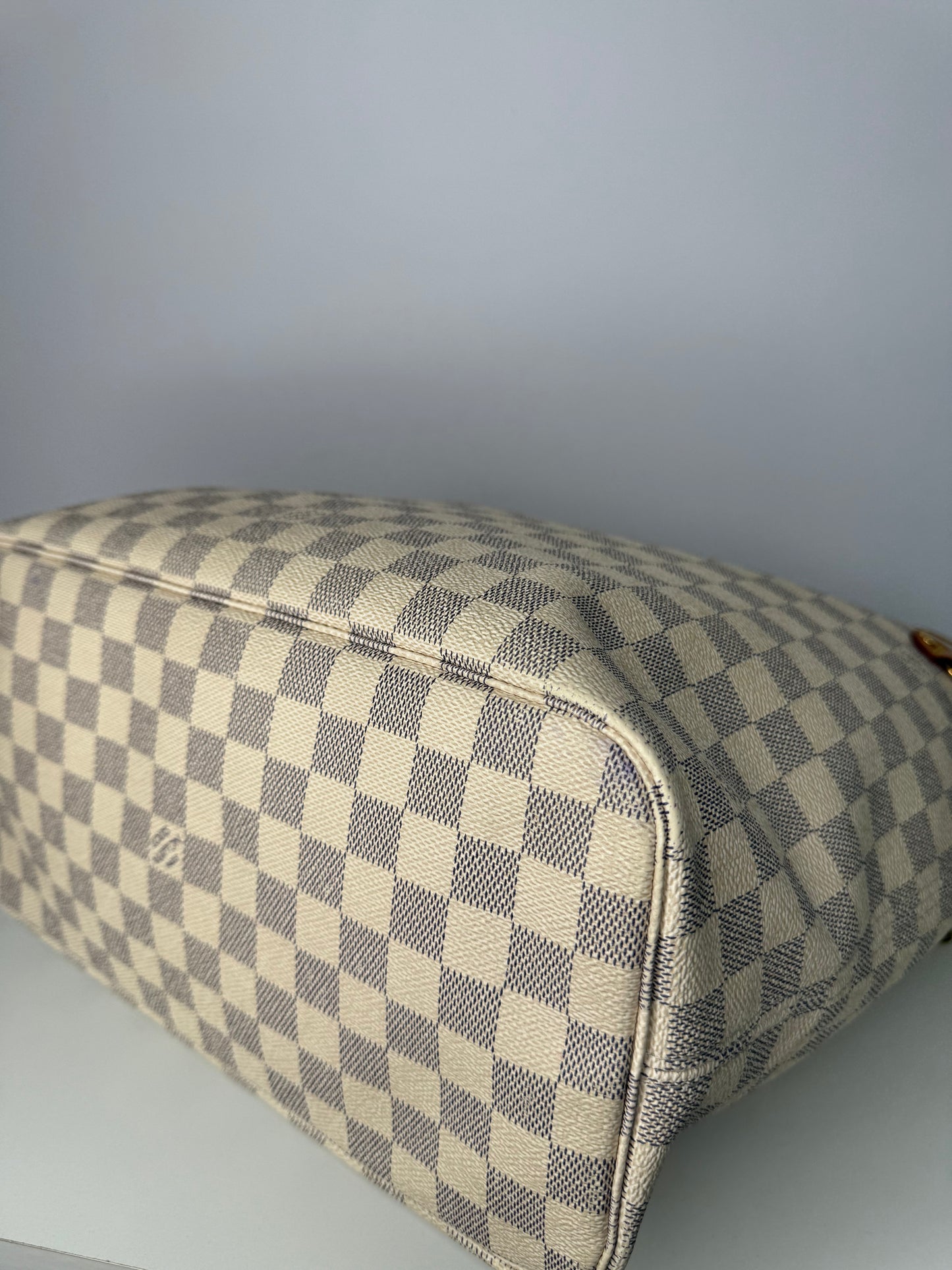 Louis Vuitton Neverfull MM Damier Azur Canvas with Pochette