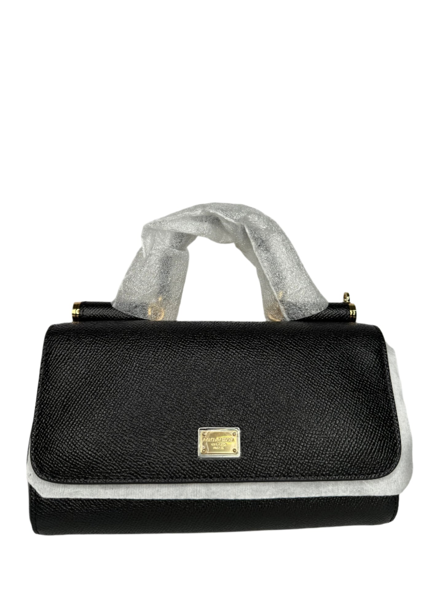 Dolce Gabbana Black Mini Sicily Crossbody Bag