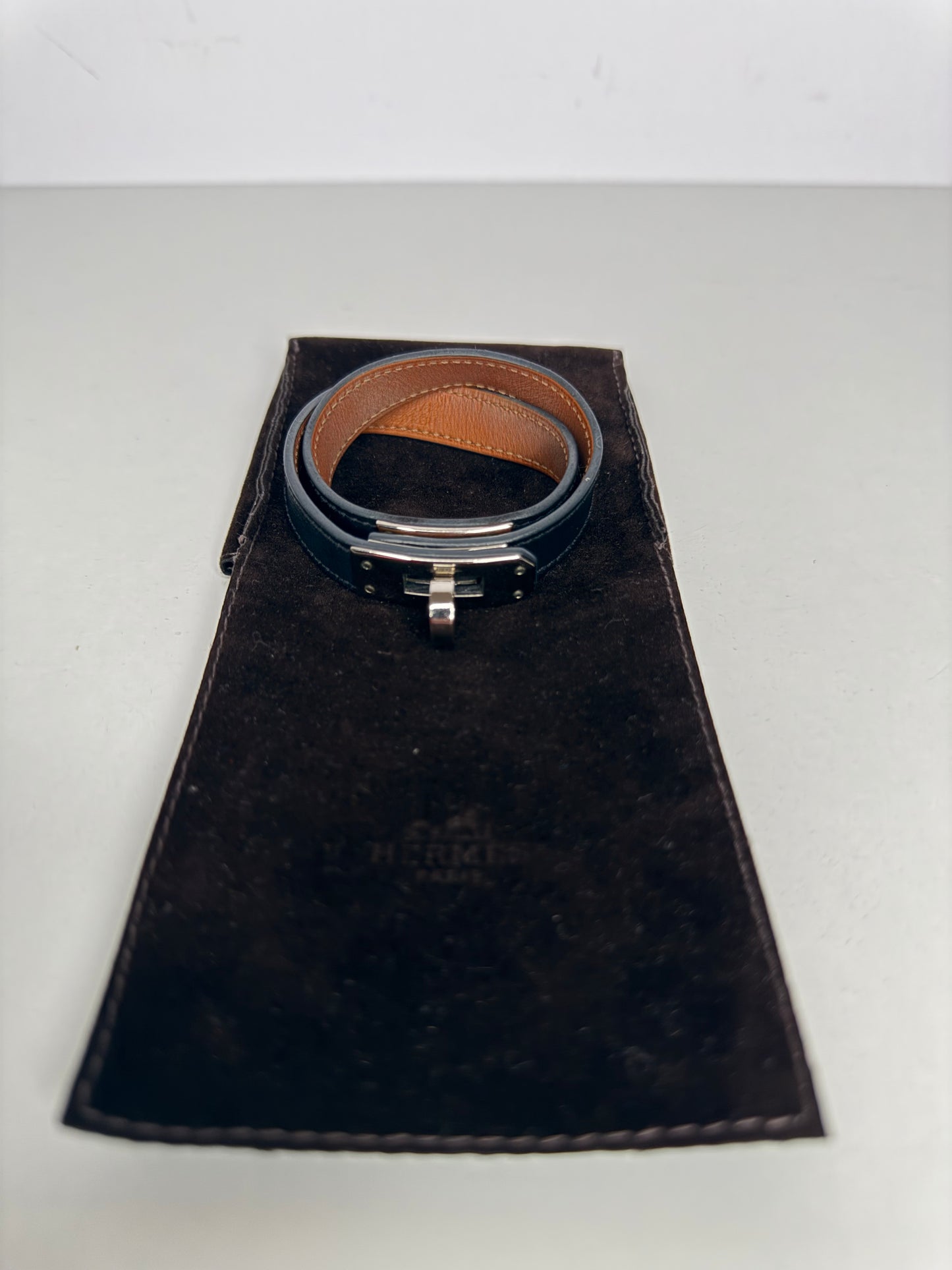 Hermès Kelly Double Tour Bracelet Black