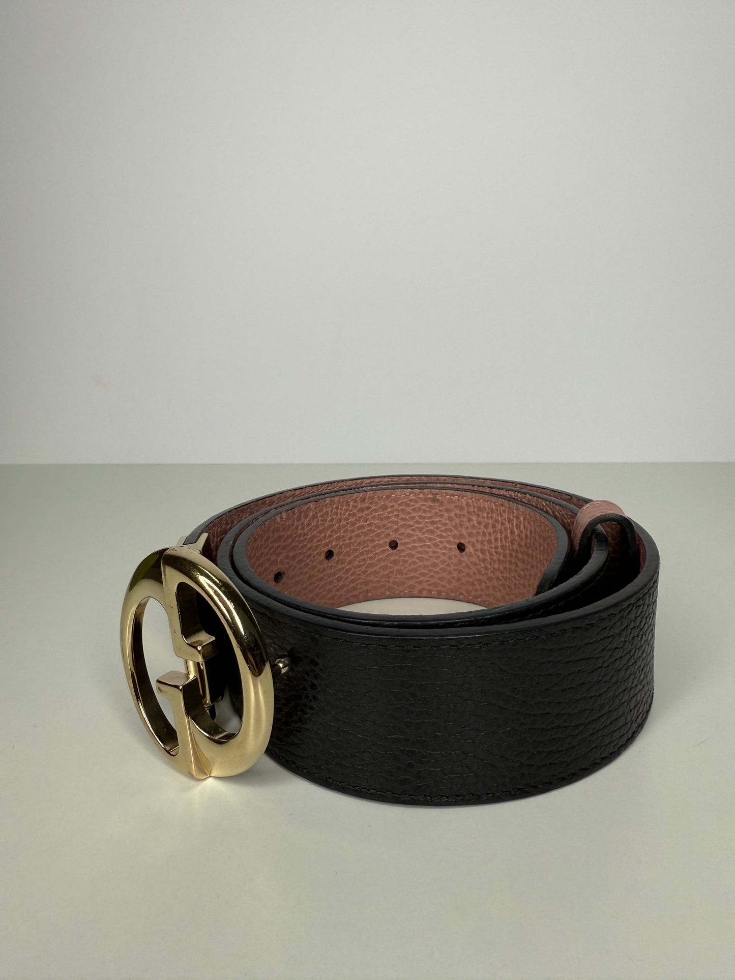 Gucci Interlocking G 2way Reversible Leather Belt