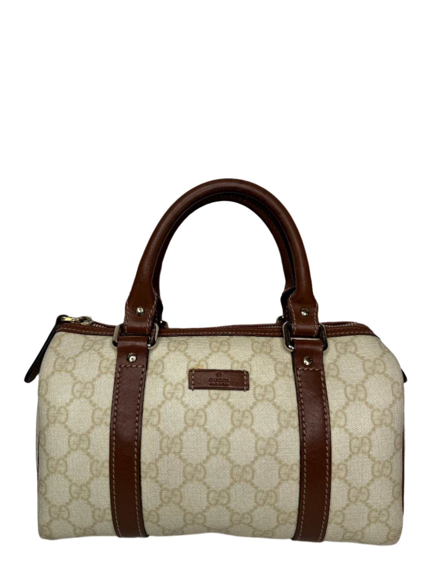 Gucci White GG Coated Canvas Small Joy Boston Bag