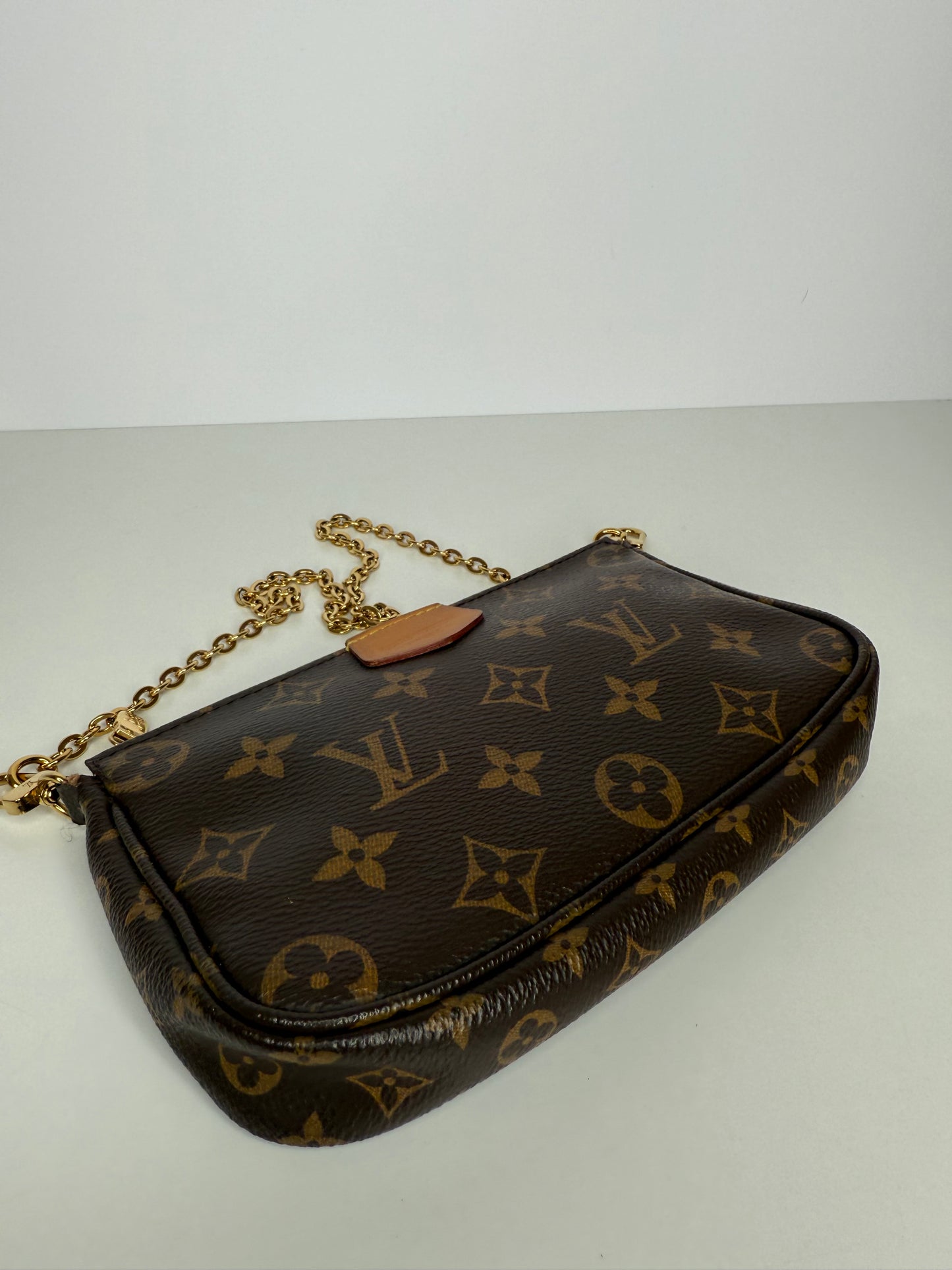 Louis Vuitton Multi Pochette Accessoires Rose Klair Strap Monogram Canvas