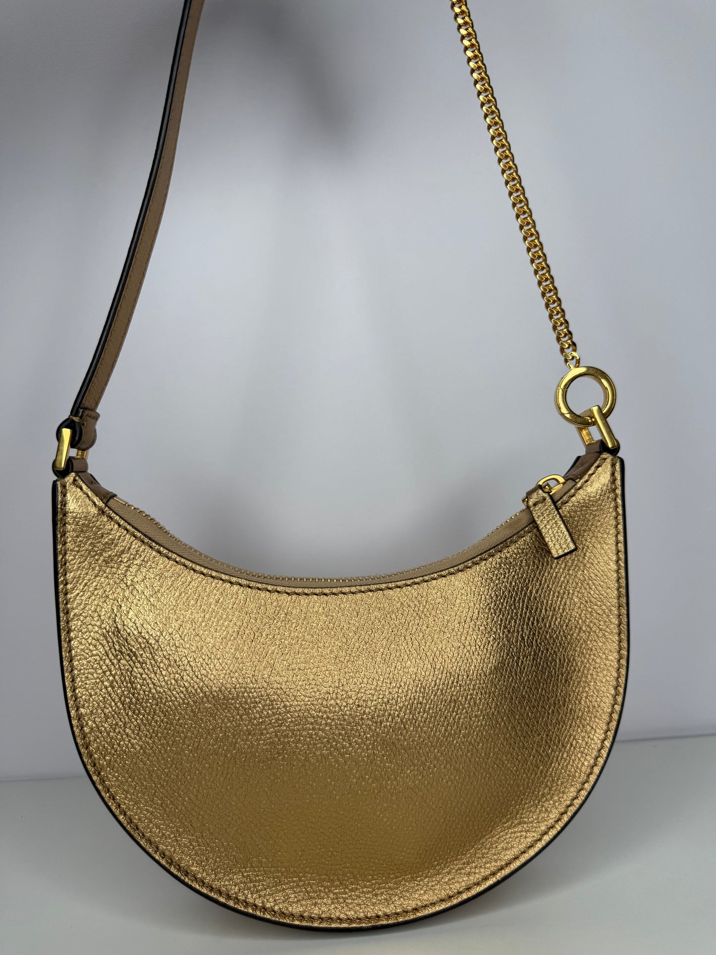 Valentino Garavani Vlogo Signature Mini Hobo Bag In Laminated Grainy Calfskin