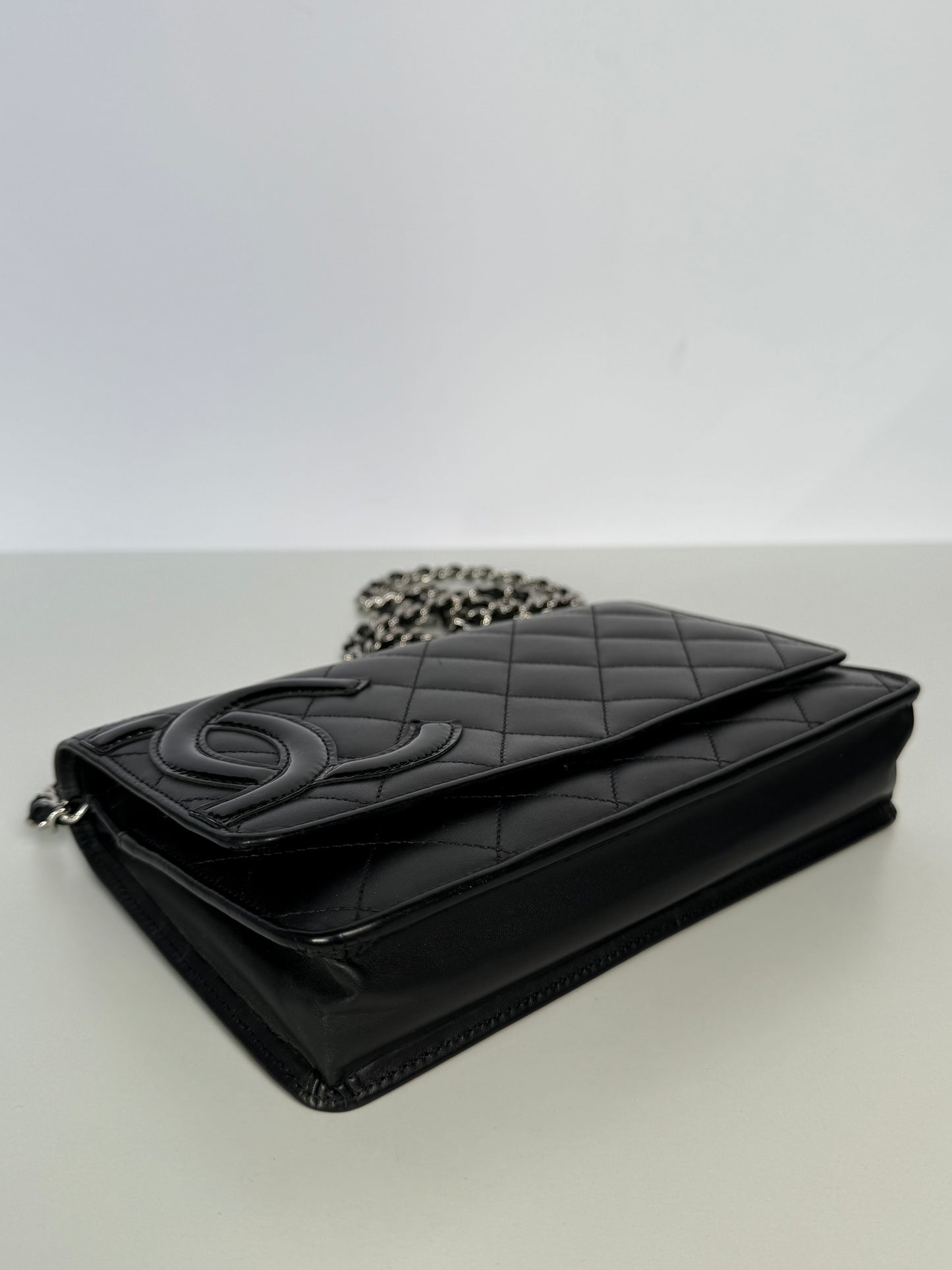 Chanel Calfskin Quilted Cambon Wallet On Chain