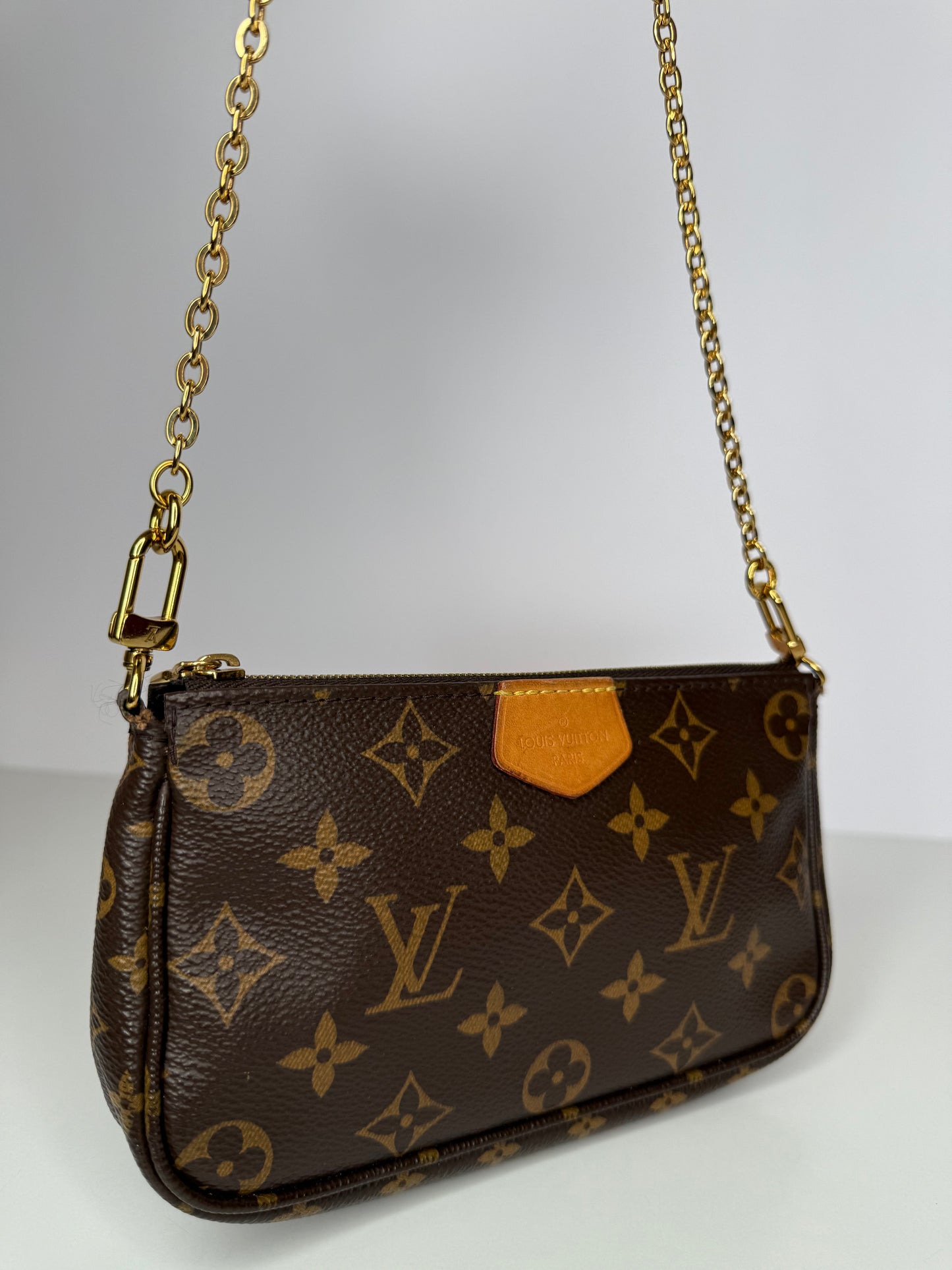 Louis Vuitton Multi Pochette Accessoires Rose Klair Strap Monogram Canvas