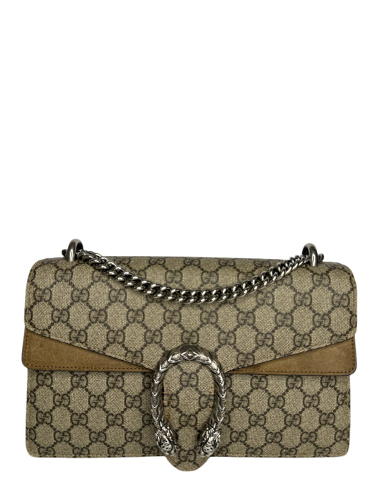 Gucci Small Dionysus Beige/Ebony GG Supreme Coated Canvas