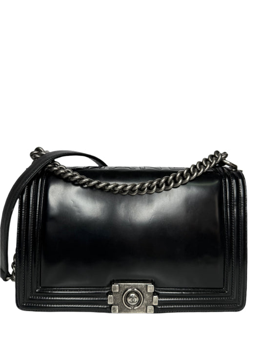 Chanel Reverso Medium Boy Flap Bag Glazed Calfskin