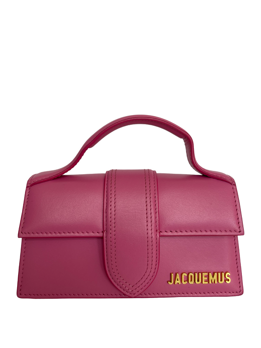 Jacquemus Le Bambino Leather Crossbody Bag In Neon Pink