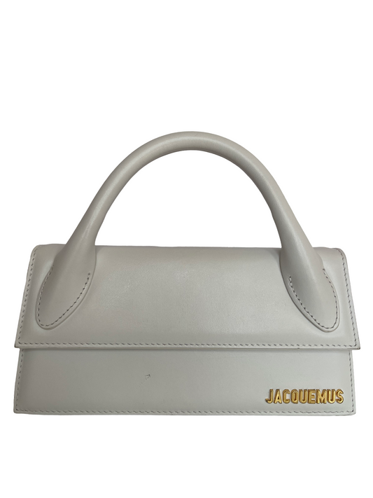 Jacquemus Le Chiquito Long White Leather Bag